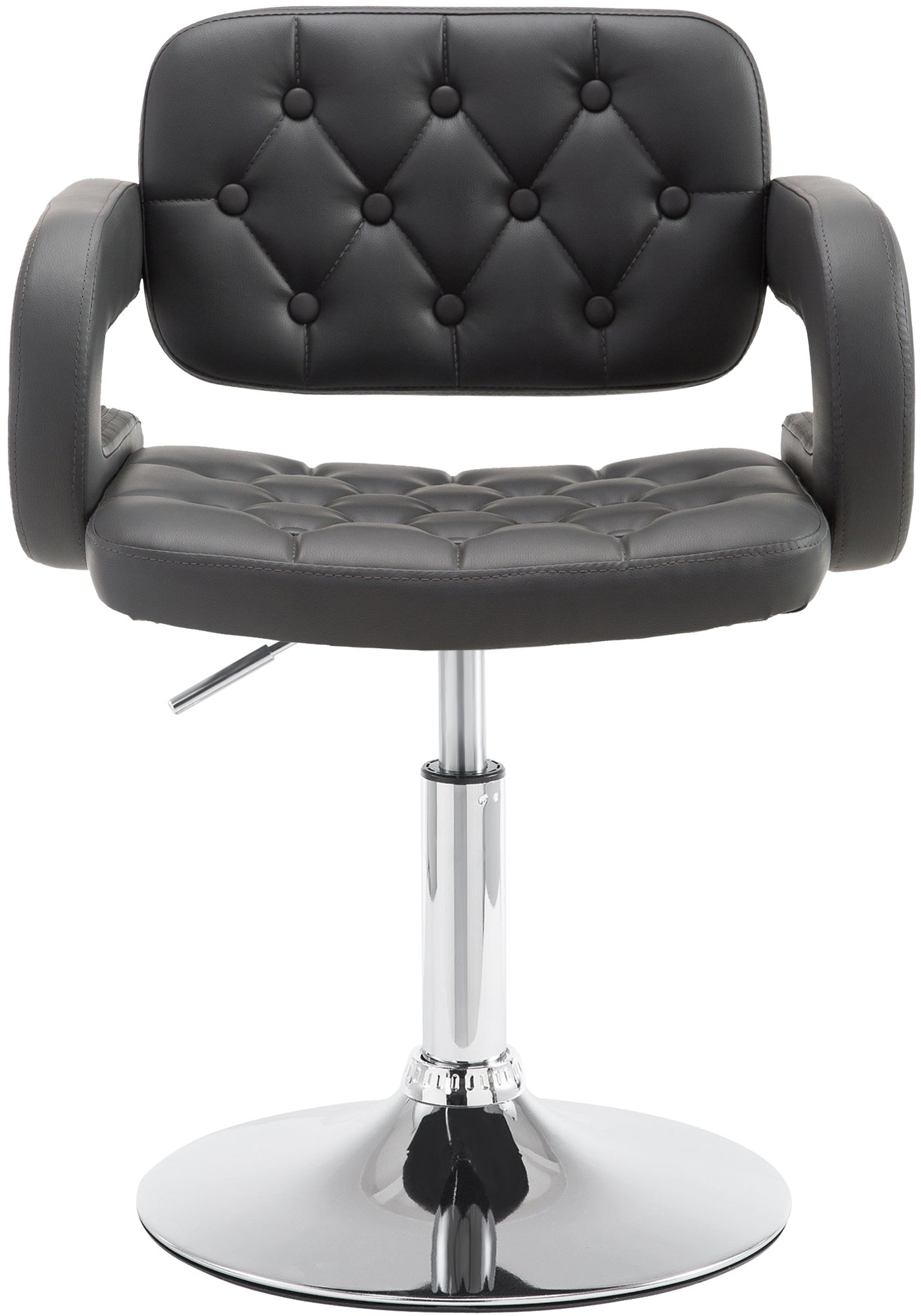 Chaise Lounge Dublin Similicuir - Piètement avec colonne centrale en métal chromé