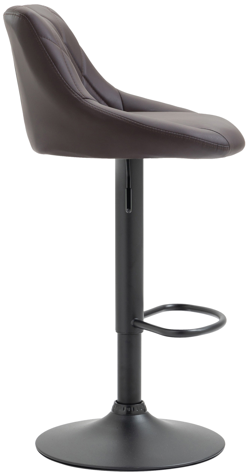 Tabouret de bar Lazio en similicuir avec pied en métal