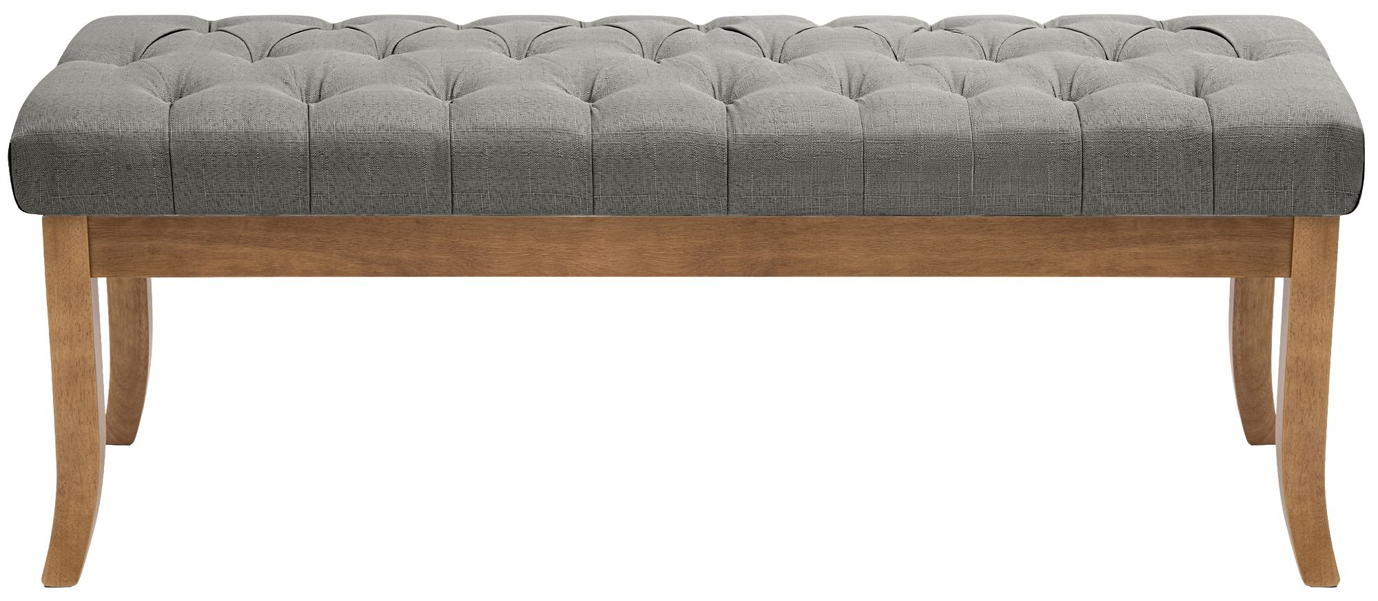 Banc Ramses tissu pieds antique clair