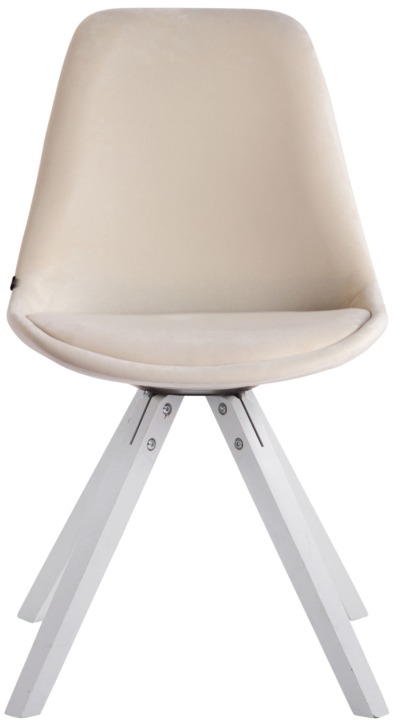 Chaise de salle à manger Toulouse en velours Pieds carrés