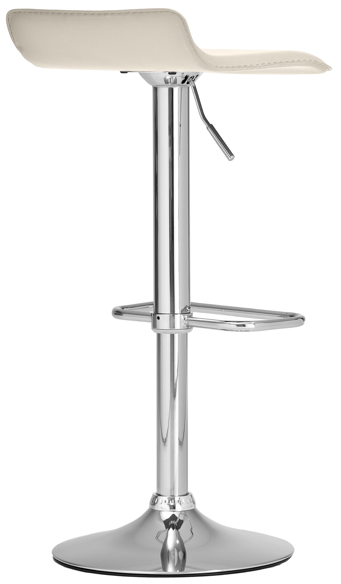Tabouret de bar Dyn en similicuir avec pied en métal
