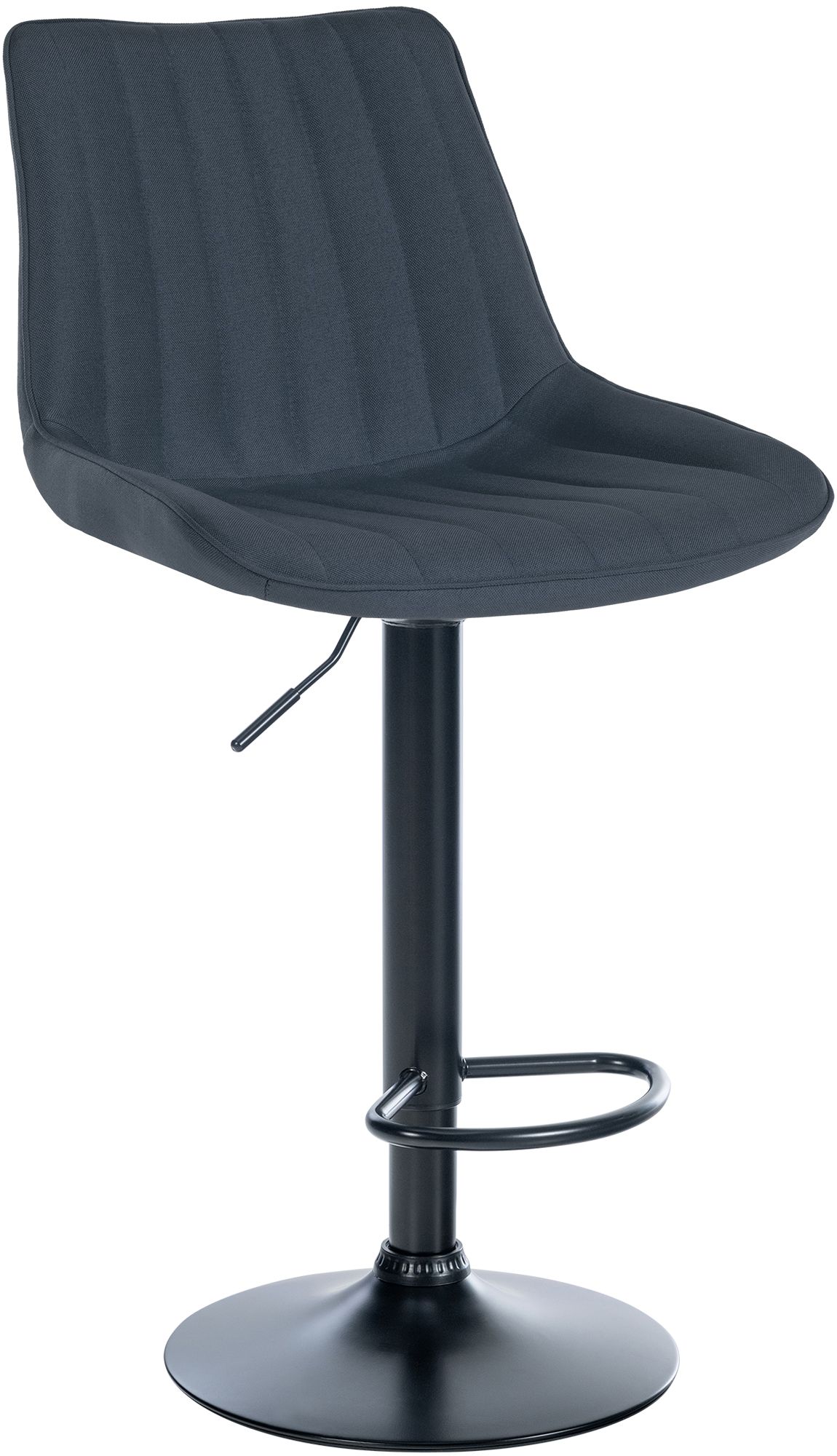 Tabouret de bar Toni en Tissu Pied trompette en Métal