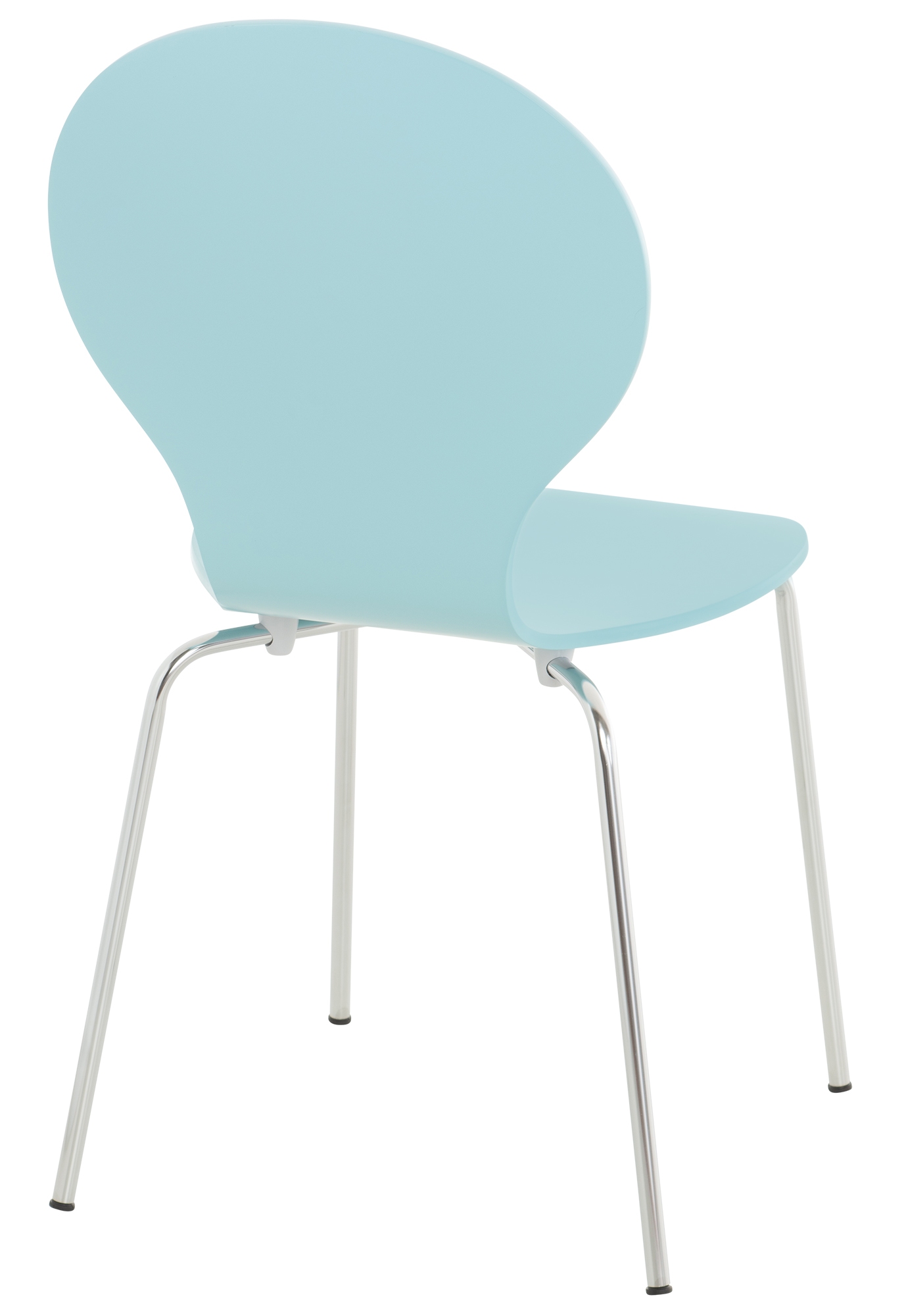 Lot de 2 chaises empilables en bois Diego Bleu clair