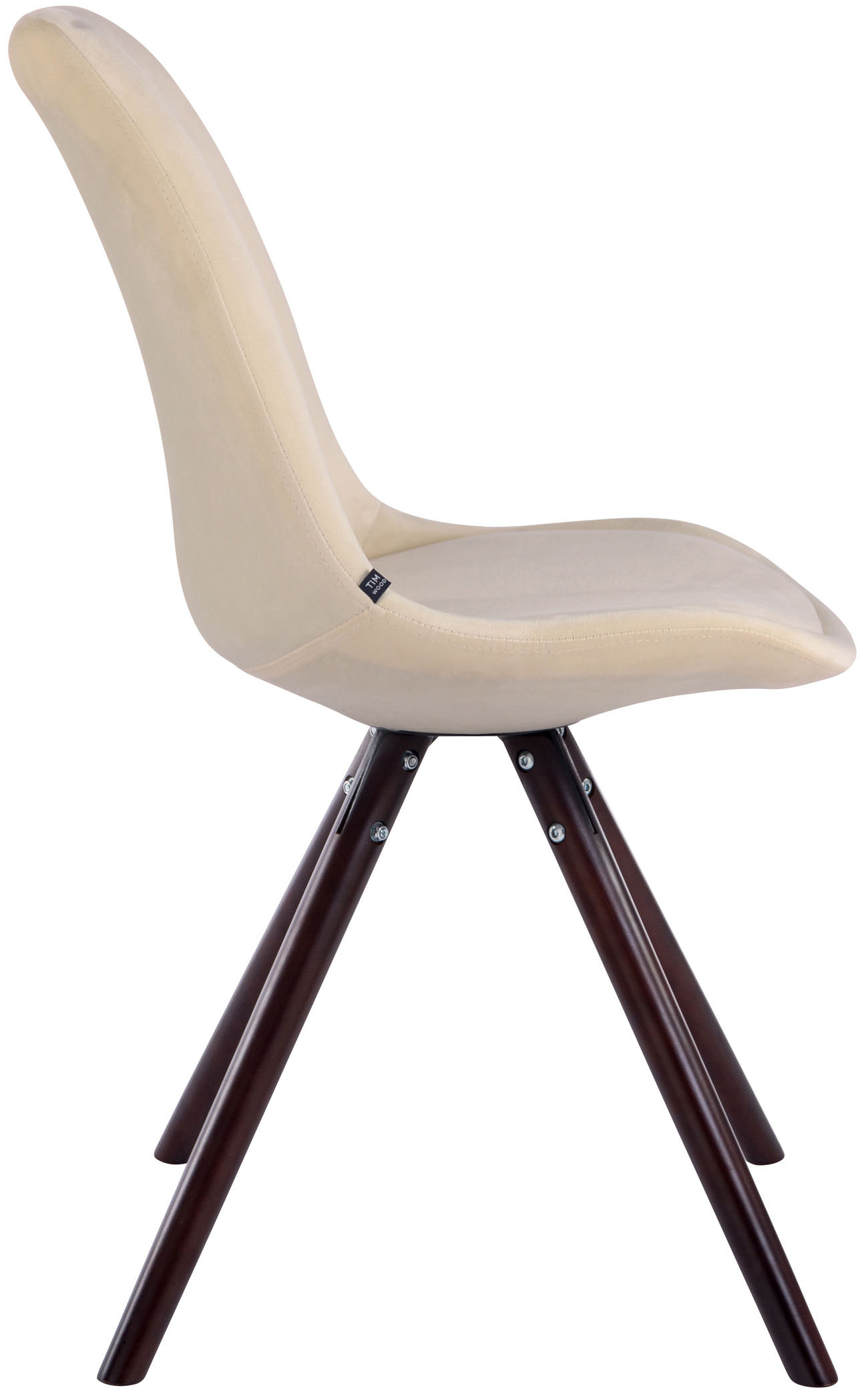 Chaise de salle à manger Toulouse en velours avec pieds ronds
