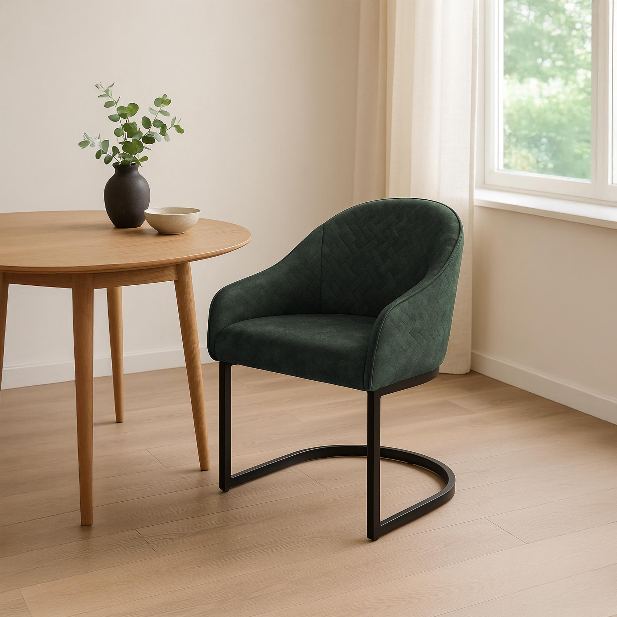 Chaise de salle à manger Jarik velours