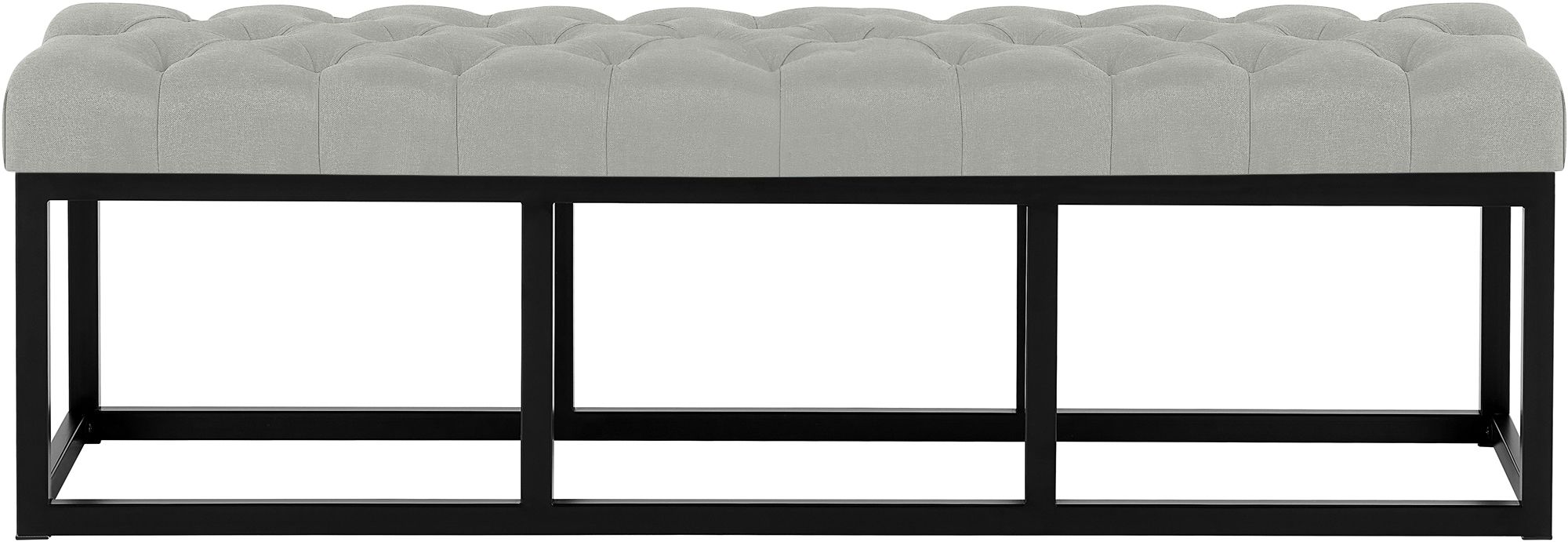 Banc Amun en tissu avec structure noire