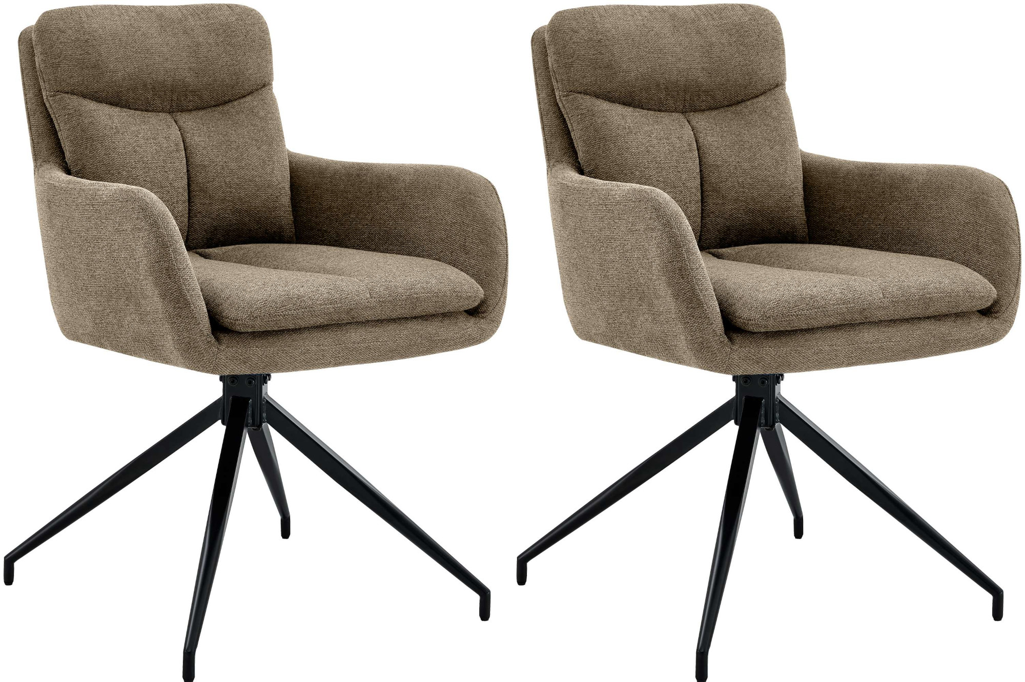 Lot de 2 chaises de salle à manger Somers tissu