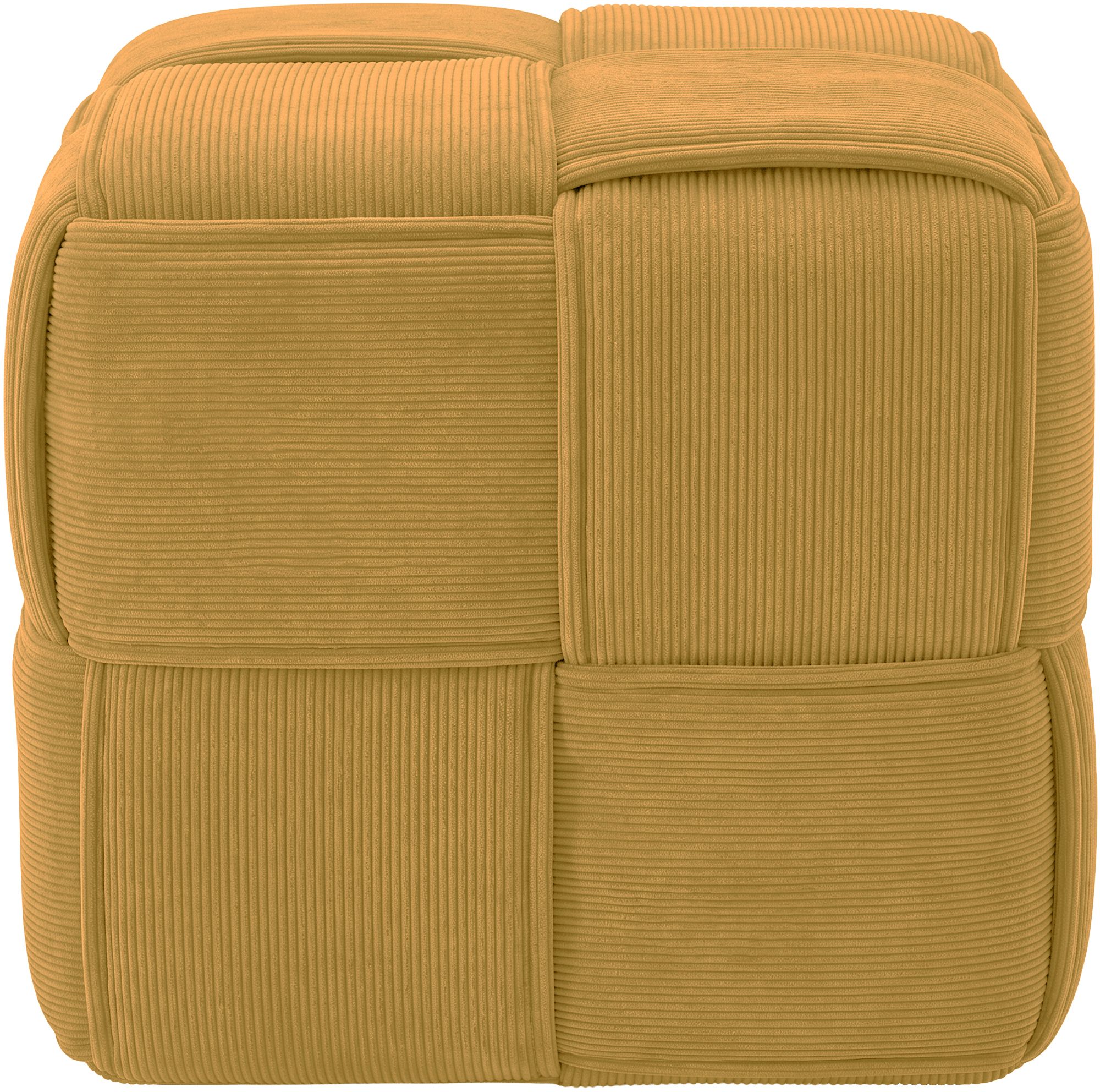 Pouf Forinta en velours côtelé