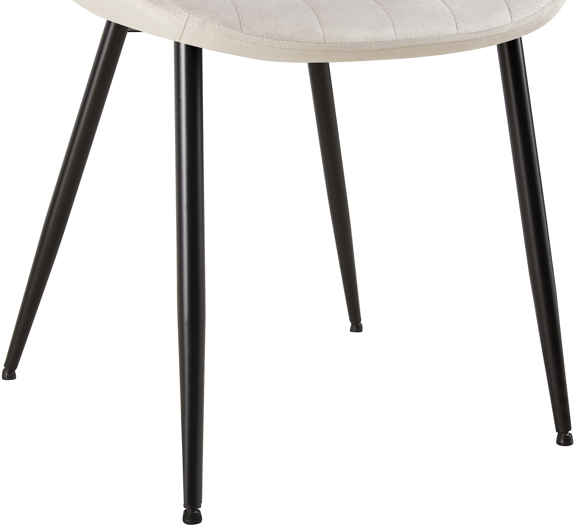 Chaise de salle à manger Rahden en Velours avec Piètement en métal noir