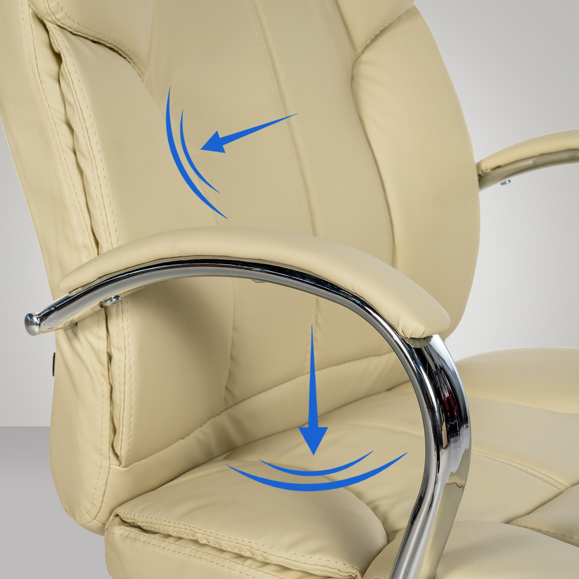 Fauteuil de bureau XXL Xanthos en Similicuir avec une  capacité de charge de 210 kg