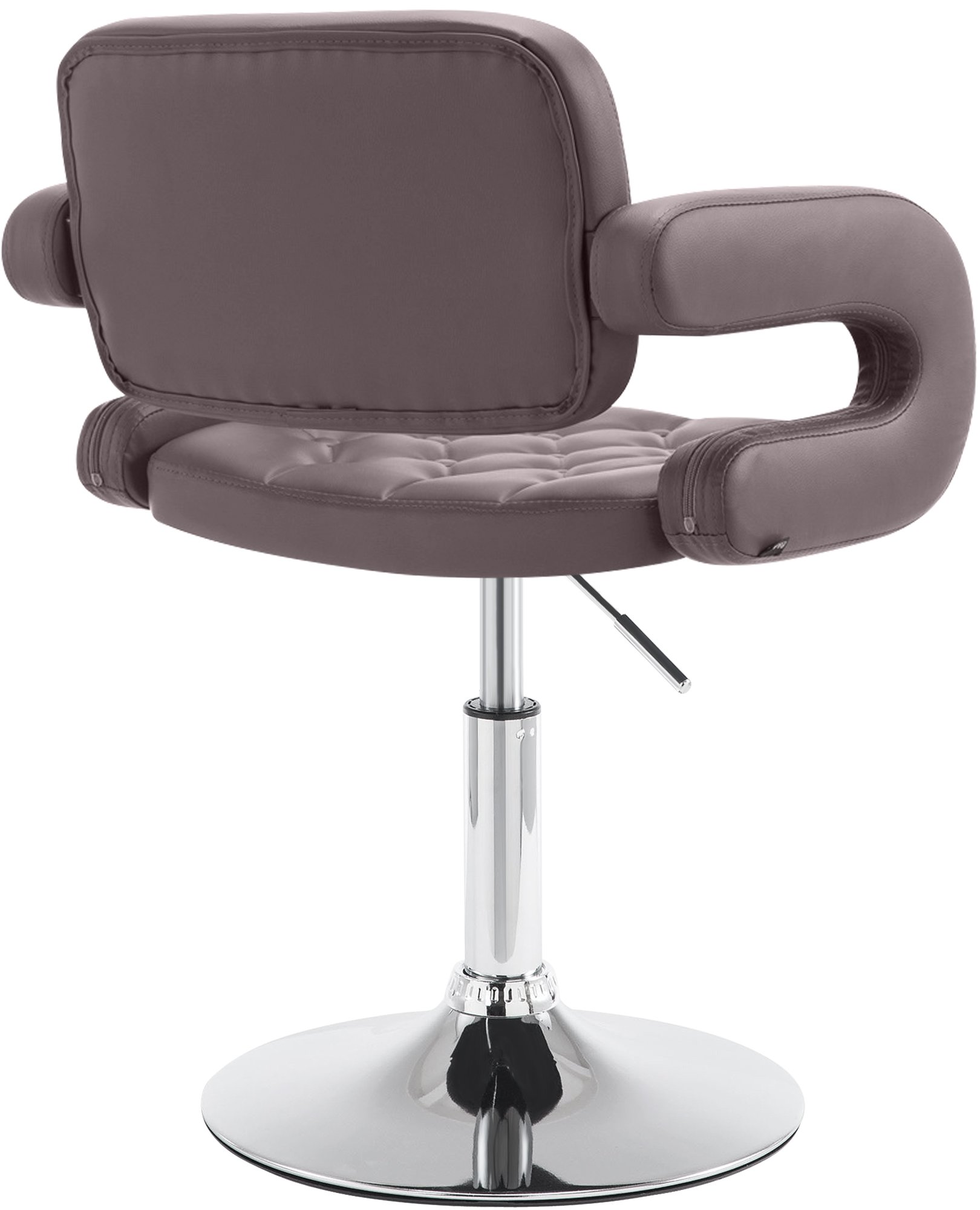 Chaise Lounge Dublin Similicuir - Piètement avec colonne centrale en métal chromé