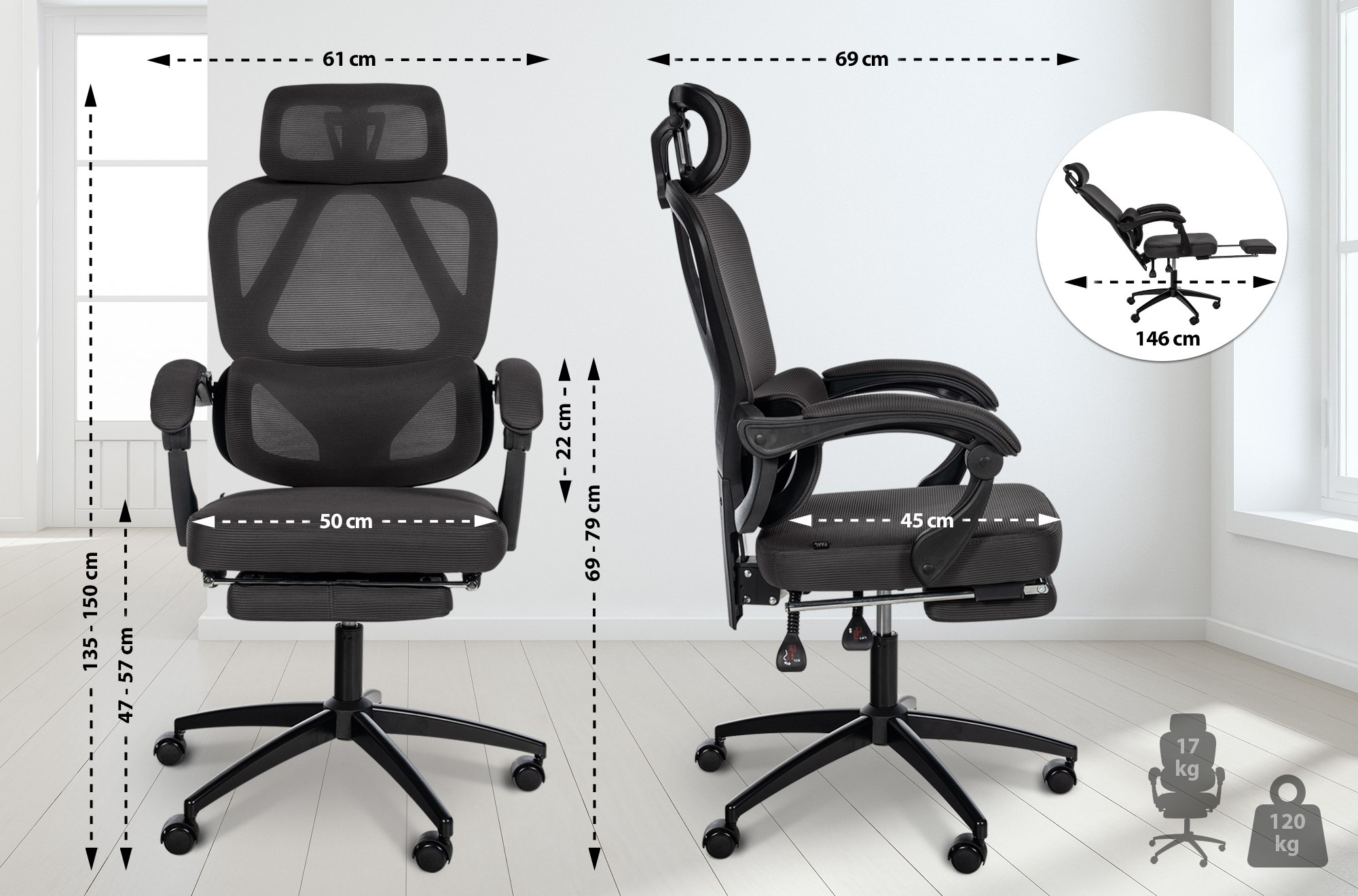 Chaise de bureau Gander