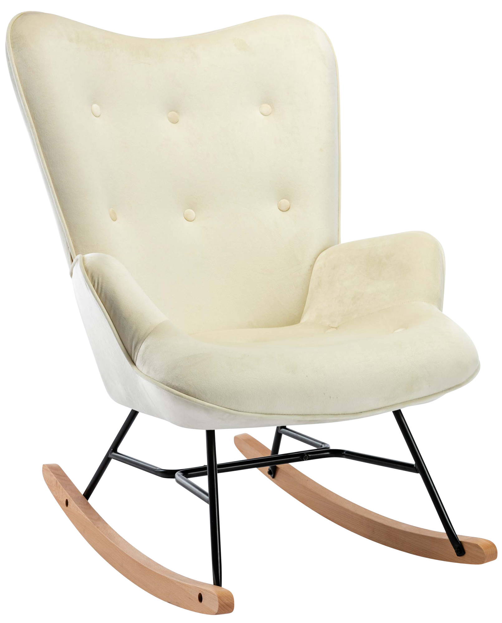 Fauteuil à bascule Sanka en Velours