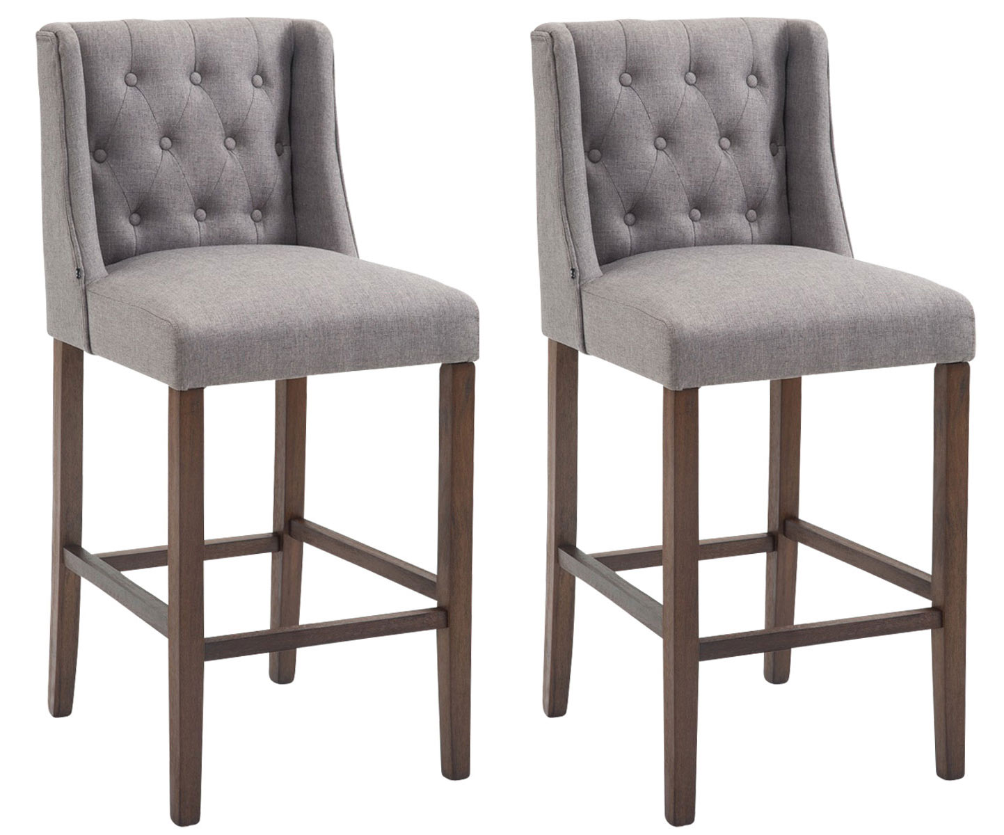 Lot de 2 Tabourets de bar Cassandra Tissu