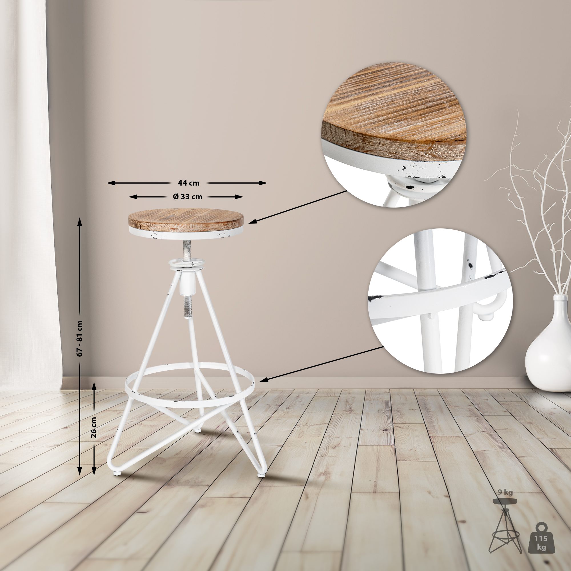 Tabouret de bar Karla