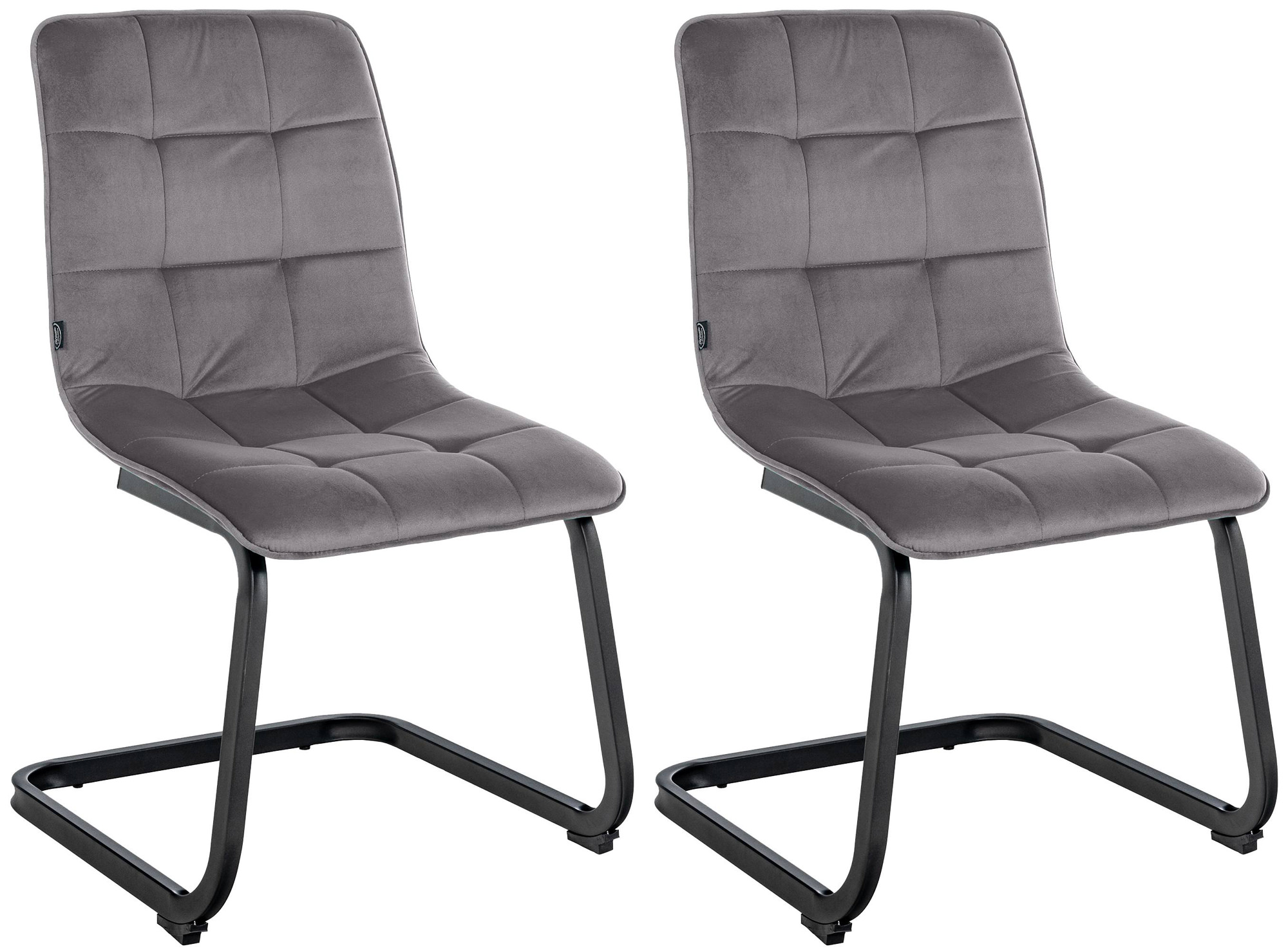 Lot de 2 chaises de salle à manger Vermont velours