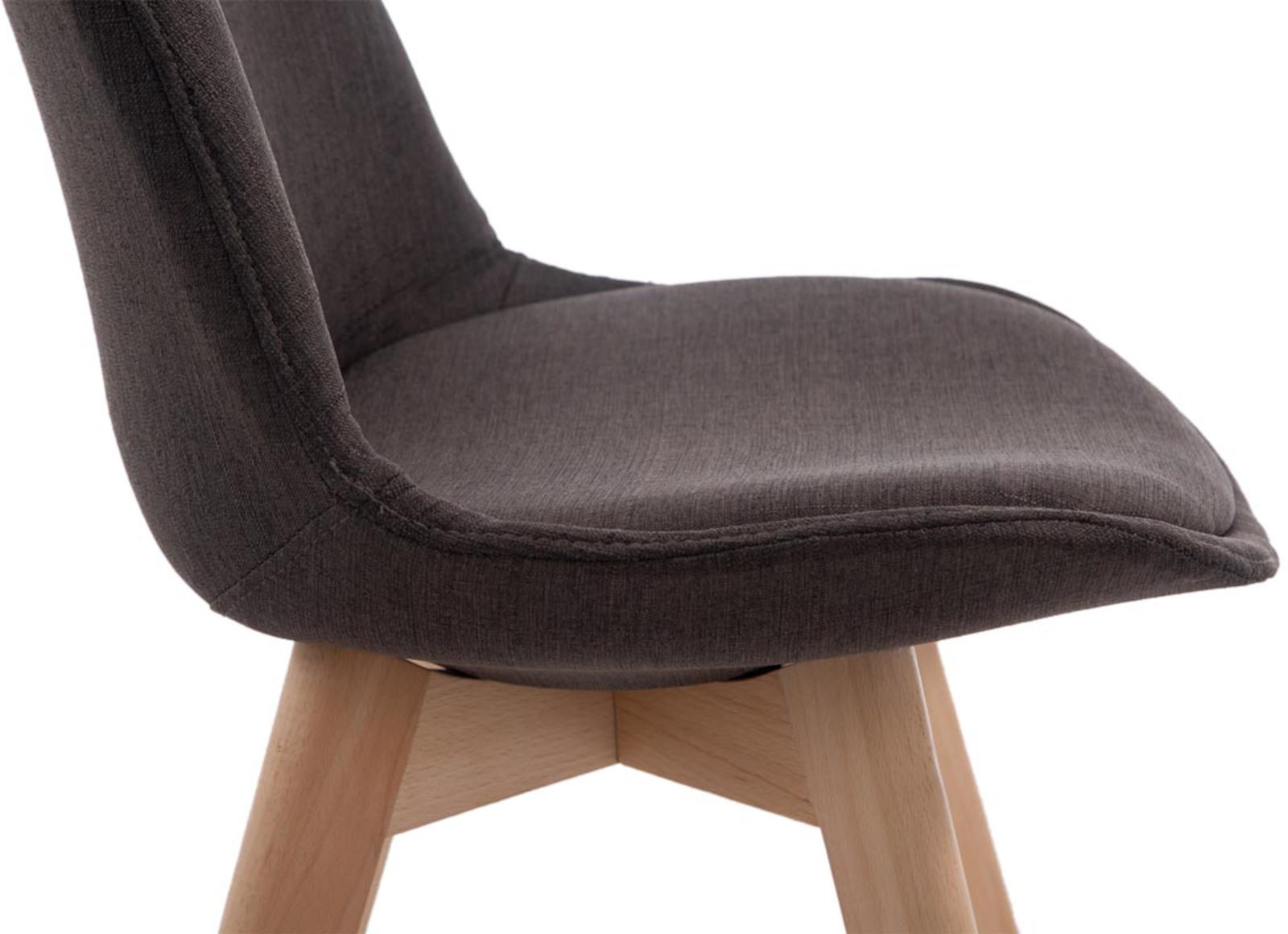 Lot de 4 chaises de salle à manger Borneo V2 en Tissu