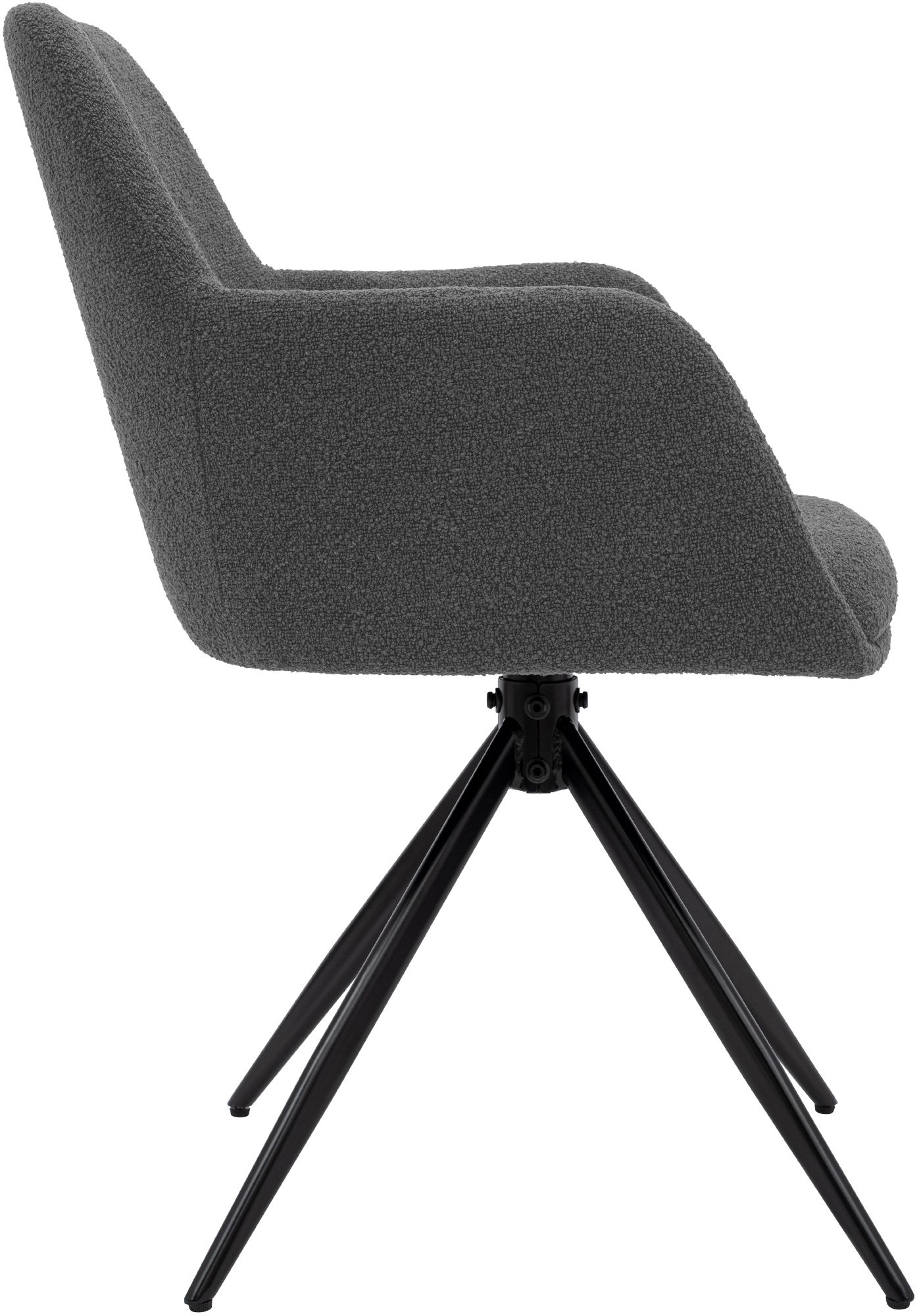 Chaise de salle à manger Olema en tissu bouclette