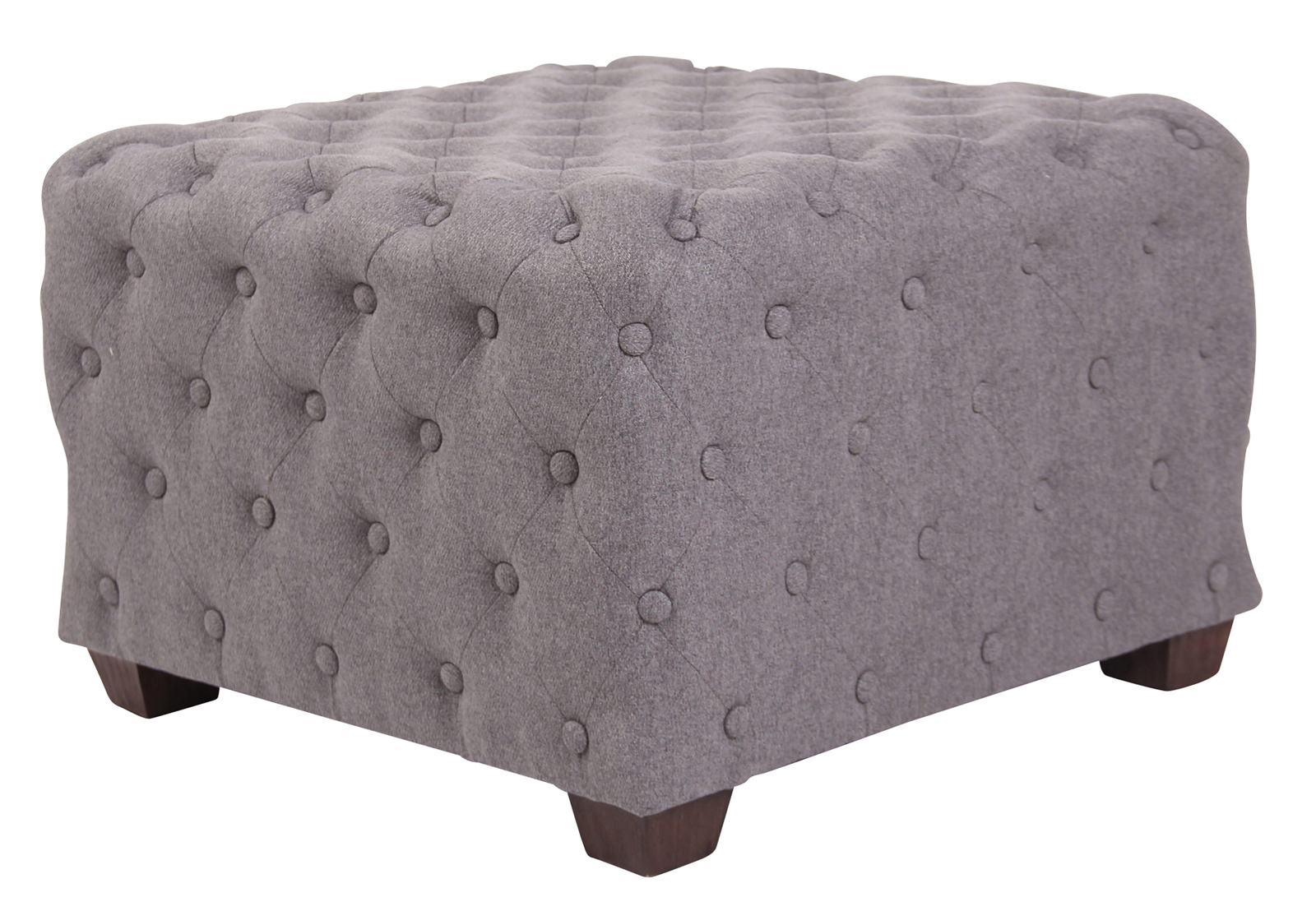 Tabouret bas cubique Nimes en Tissu