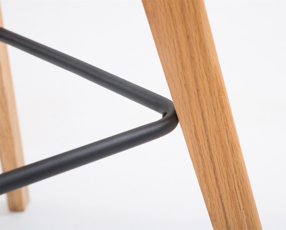 Lot de 2 tabourets de bar Metz avec assise en plastique