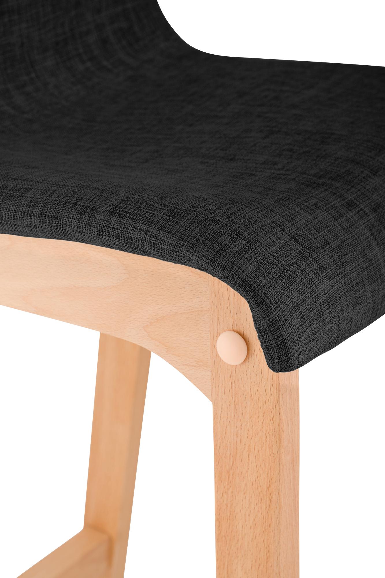 Tabouret de Bar Hover Tissu Piètement Quatre pieds Natura
