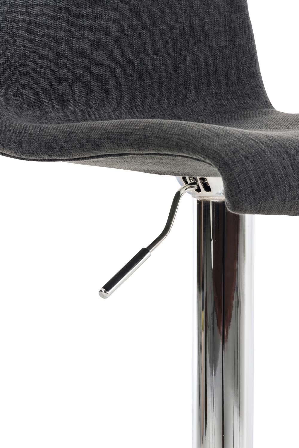 Lot 2 tabourets de bar Hover tissu hauteur réglable Piètement Métal chromé