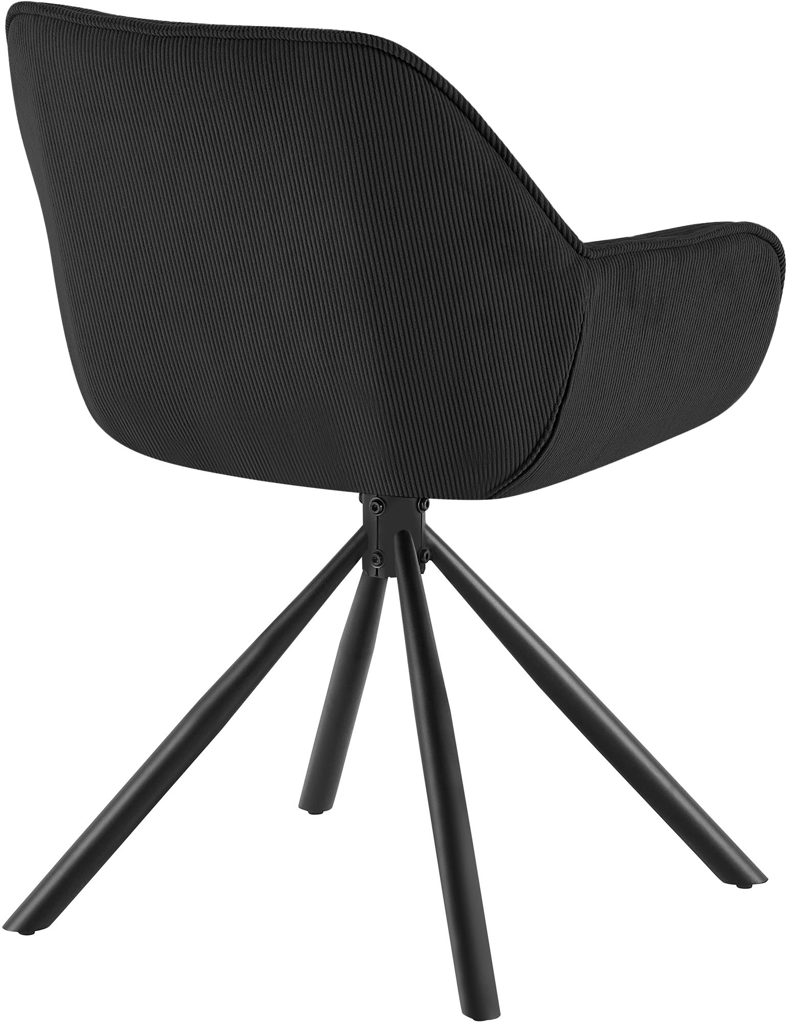 Chaise de salle a manger Rimio en velours côtelé