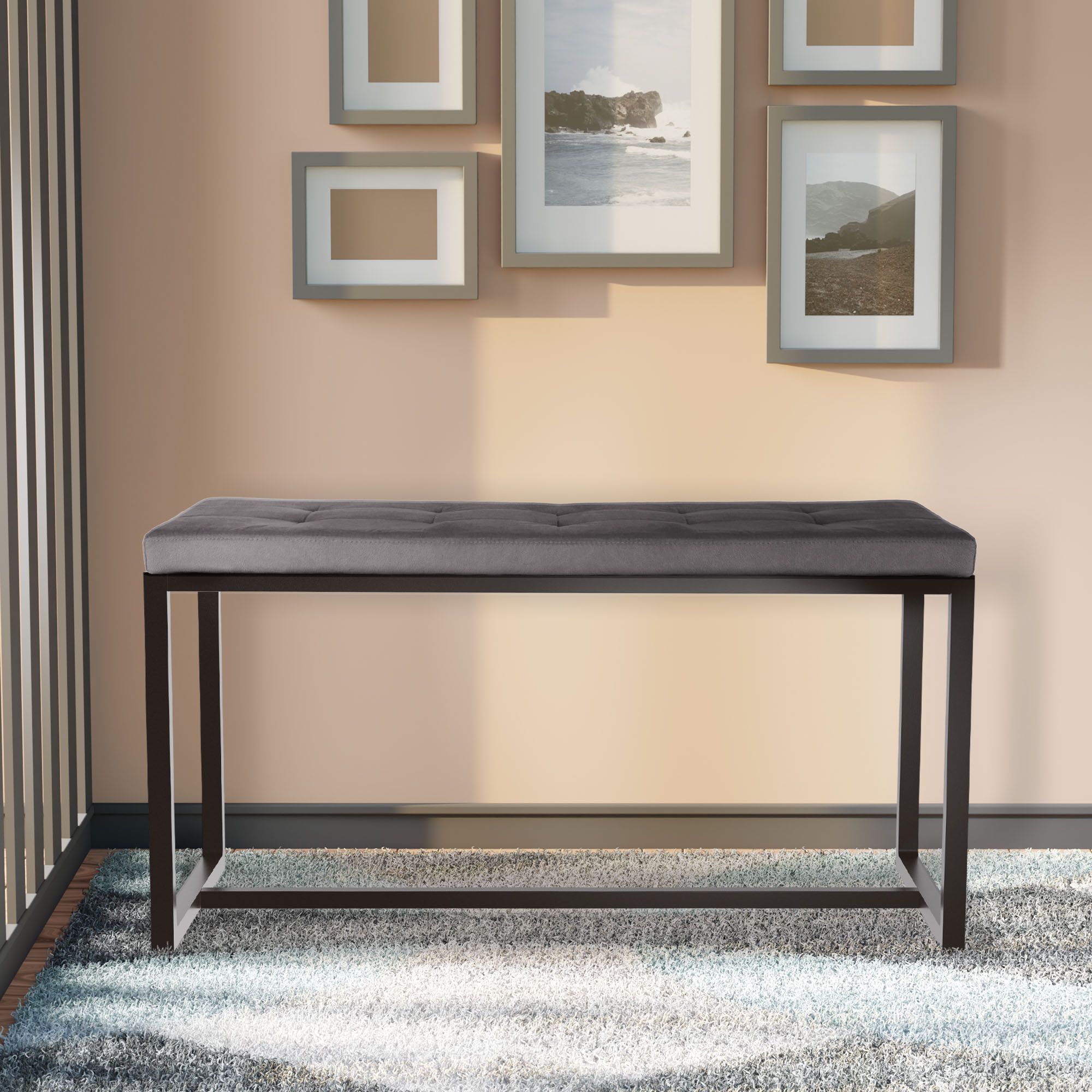 Banc Barci avec structure noire