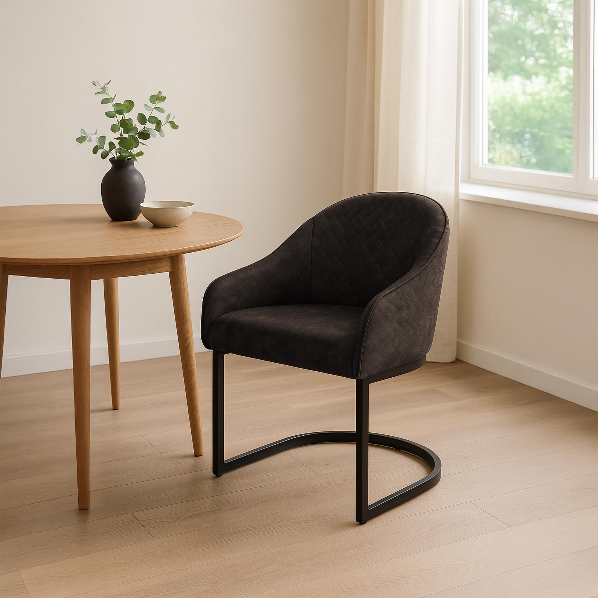 Chaise de salle à manger Jarik velours