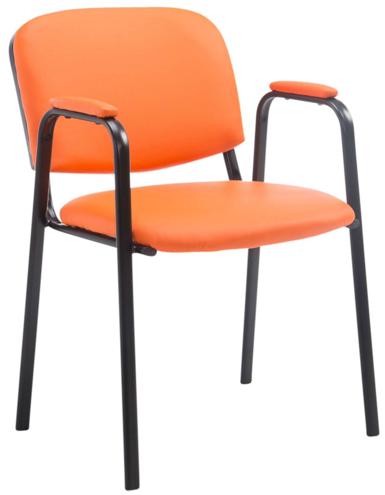Lot de 4 chaises empilables Ken Pro en simili cuir