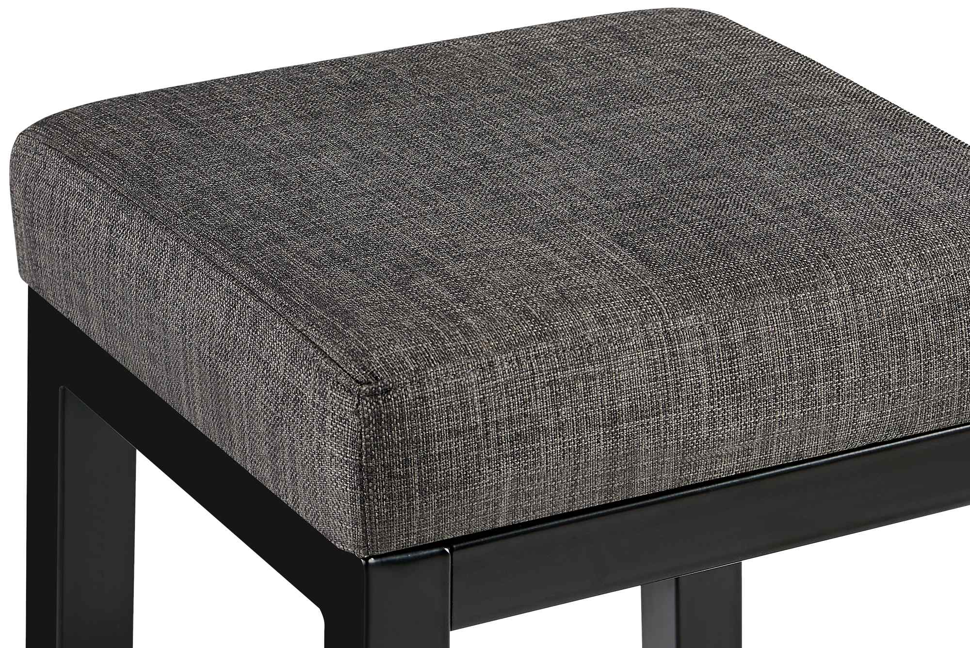 Tabouret de bar Taylor hauteur d'assise 83 cm piètement métal noir