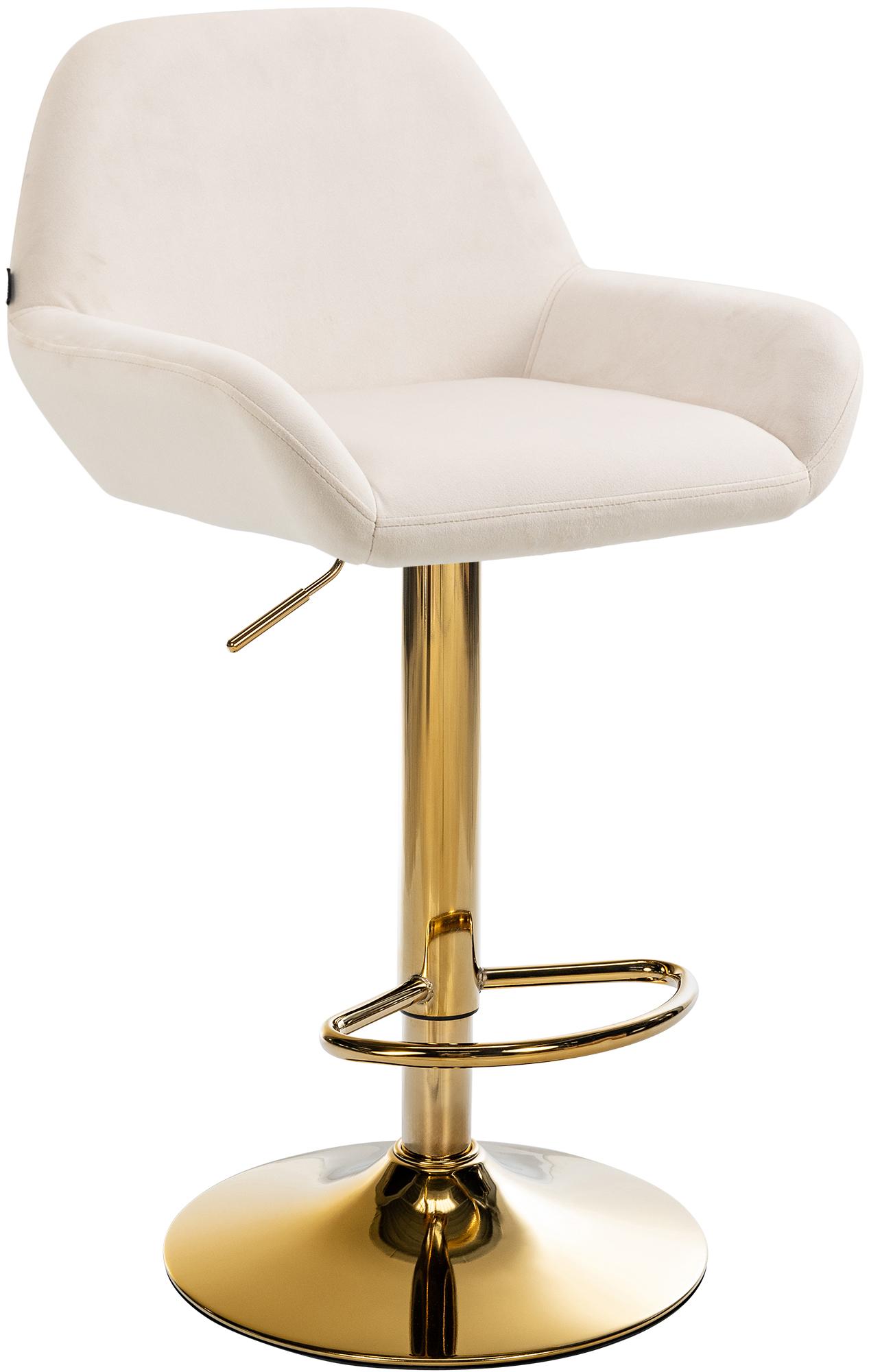 Tabouret de bar Braga or velours