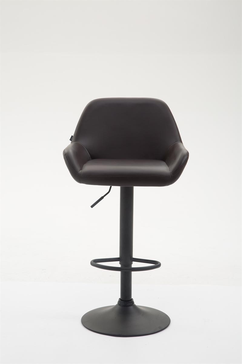 Tabouret de bar Braga similicuir avec pied en métal