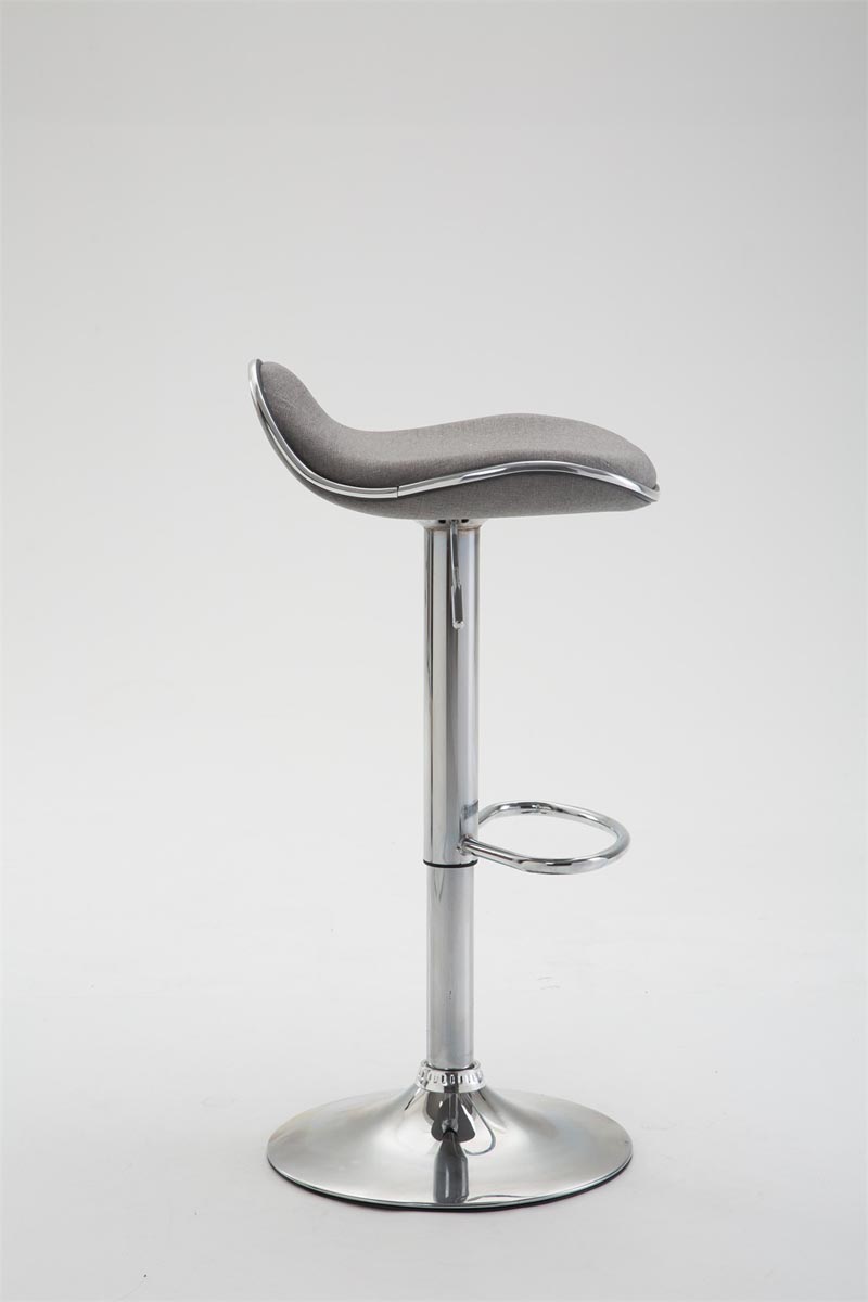 Tabouret de bar Shanghai tissu avec pied en métal