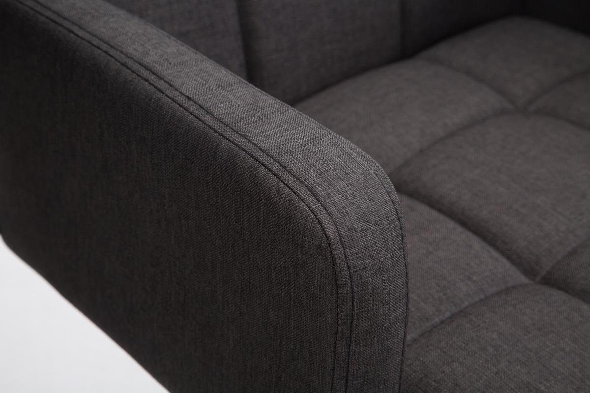 Tabouret de bar Los Angeles tissu avec pied en métal
