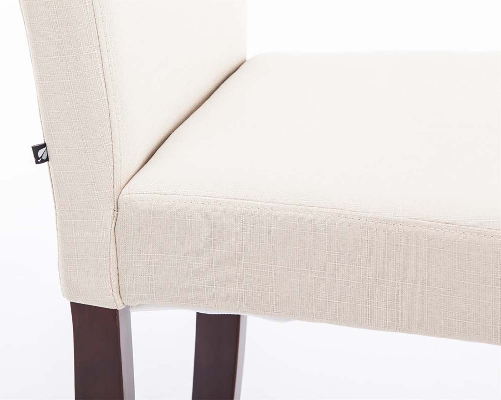 Lot de 2 Chaises de salle à manger Ina Tissu avec pieds en Bois
