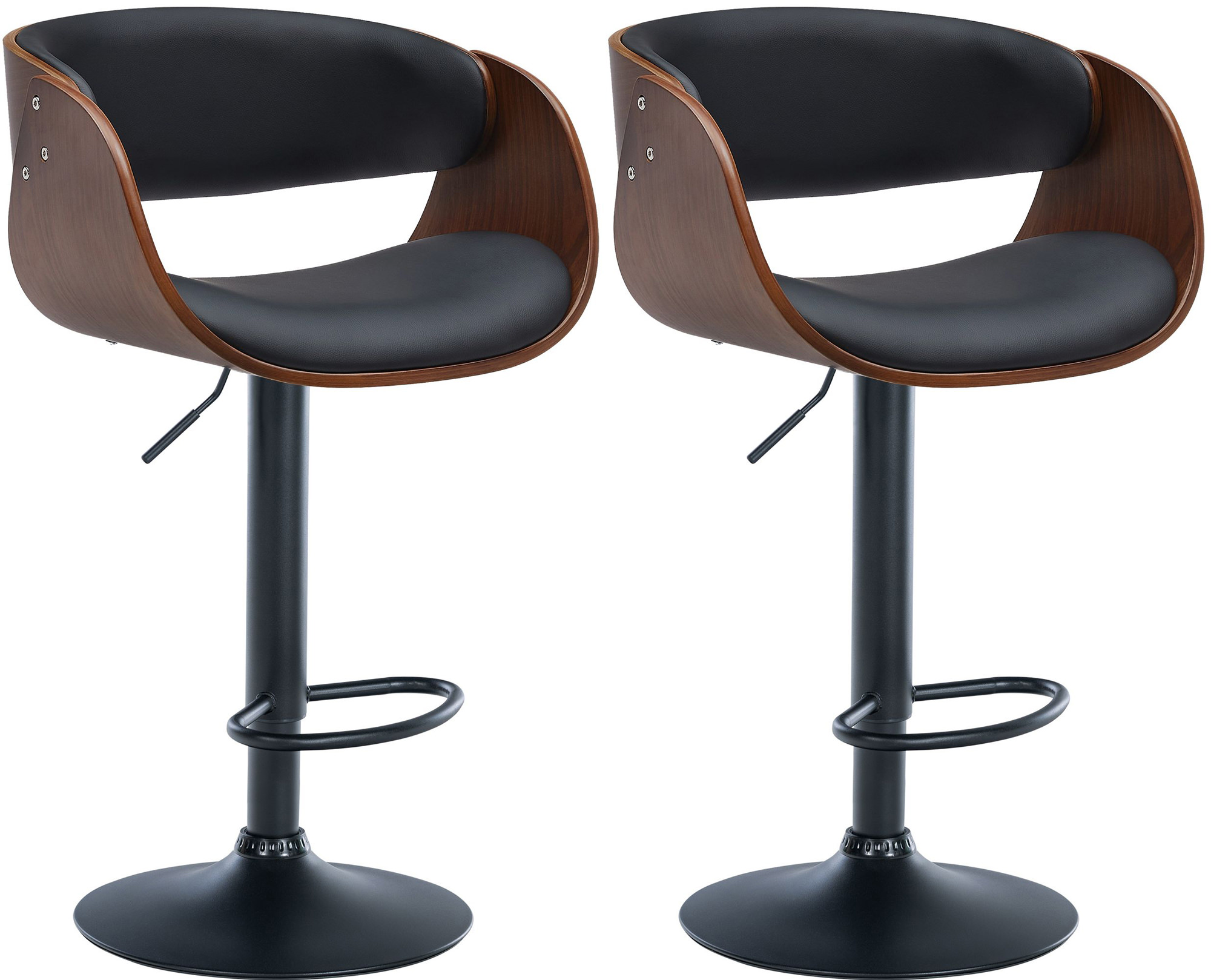 Lot de 2 tabourets de bar Portmore en similicuir