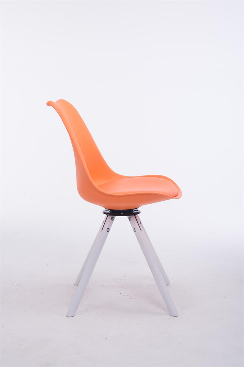 Chaise de salle à manger pivotante Troyes Similicuir pieds en forme ronde