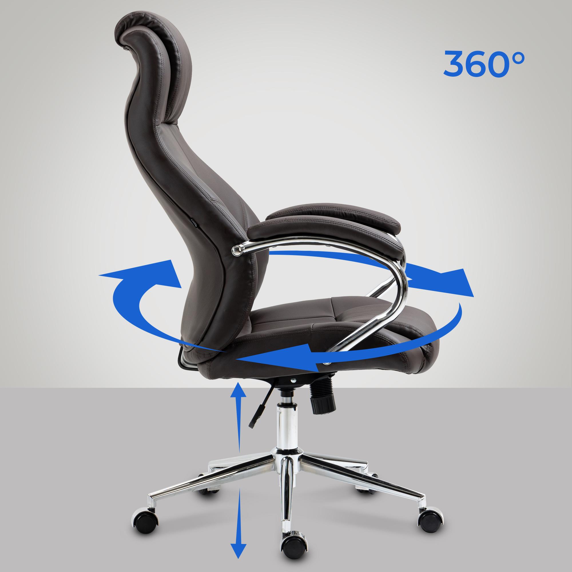 Chaise de bureau Salford cuir véritable