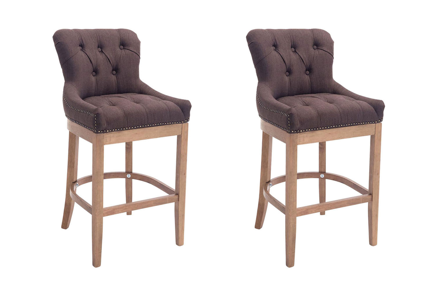 Lot de 2 Tabourets de Bar Lakewood en Tissu