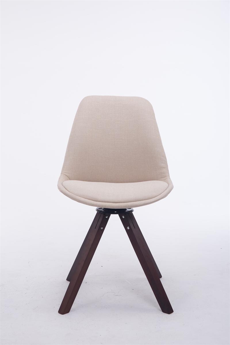 Chaise de salle à manger Troyes Pivotante en Tissu Piètement Carré