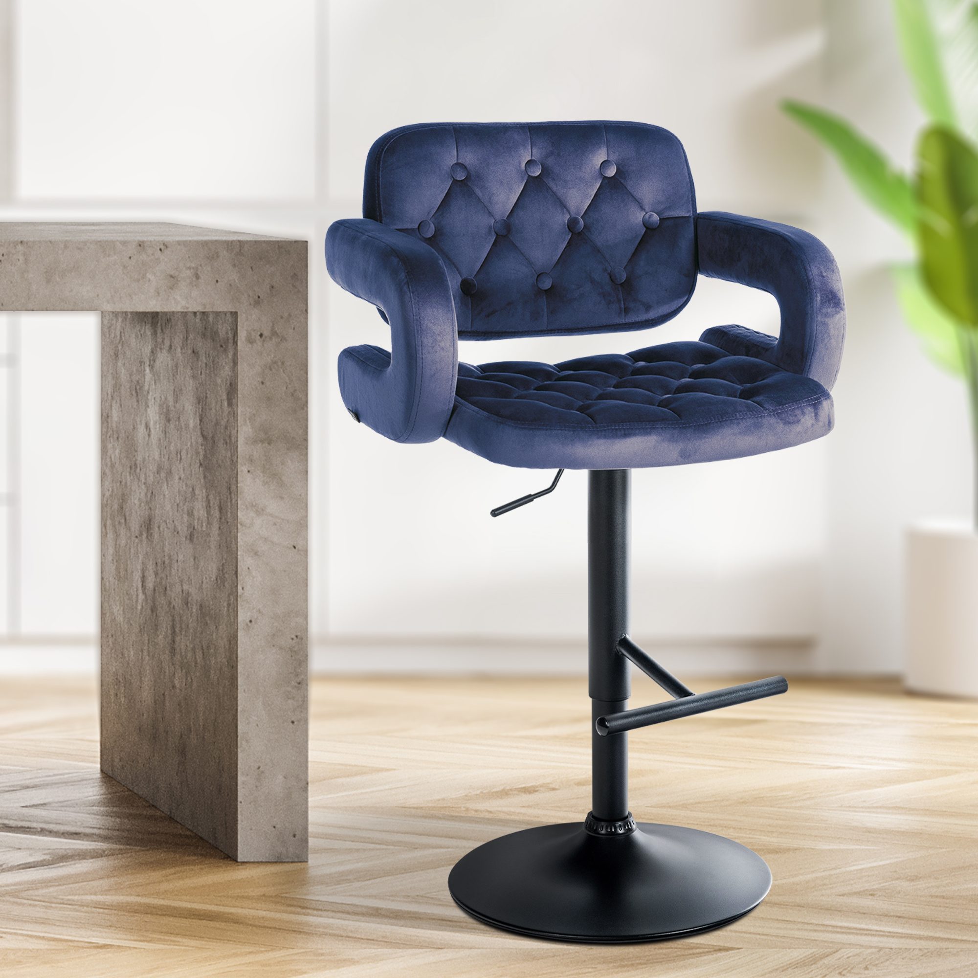 Tabouret de bar Dublin velours