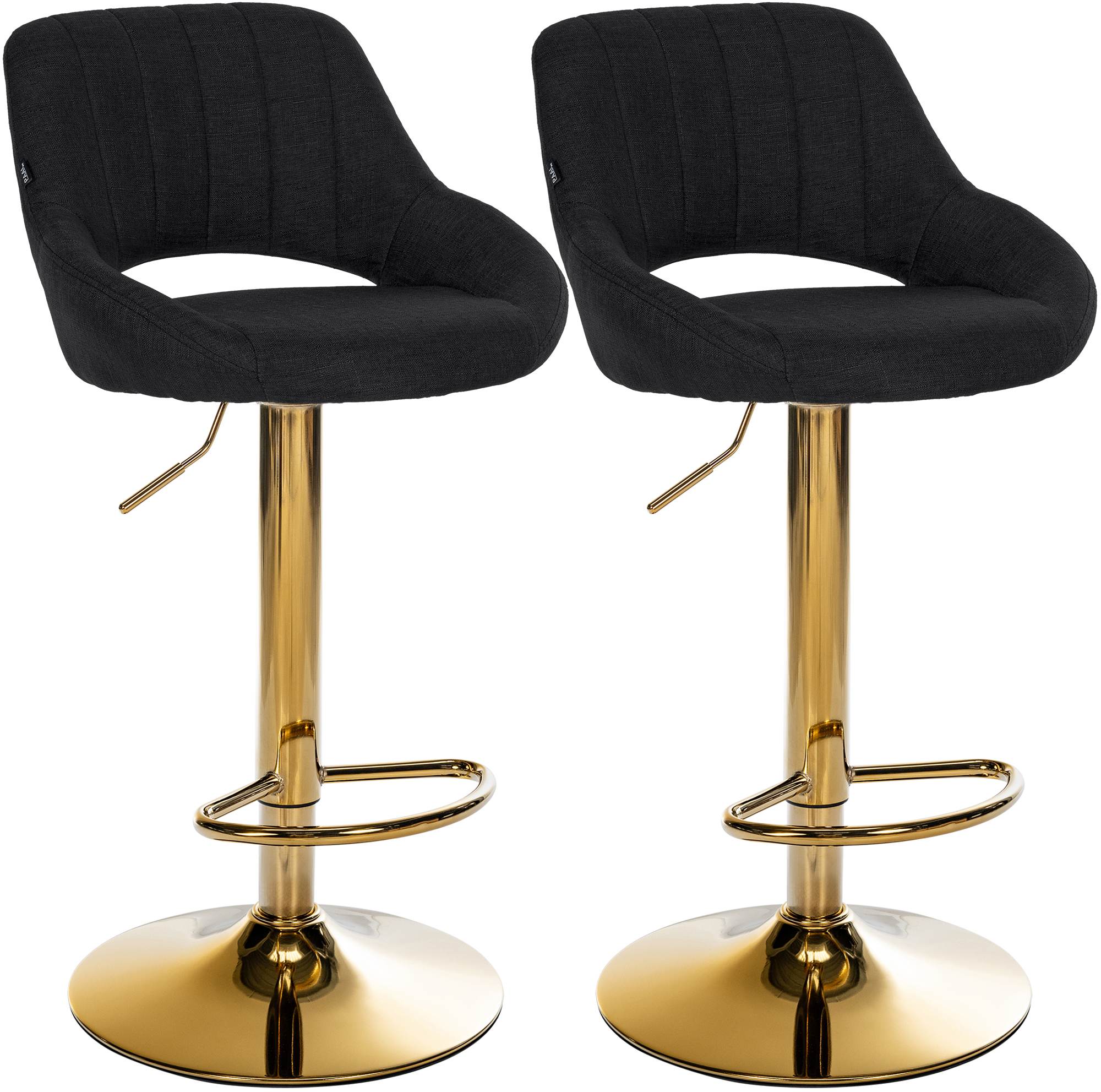 Lot de 2 tabourets de bar Milet en tissu