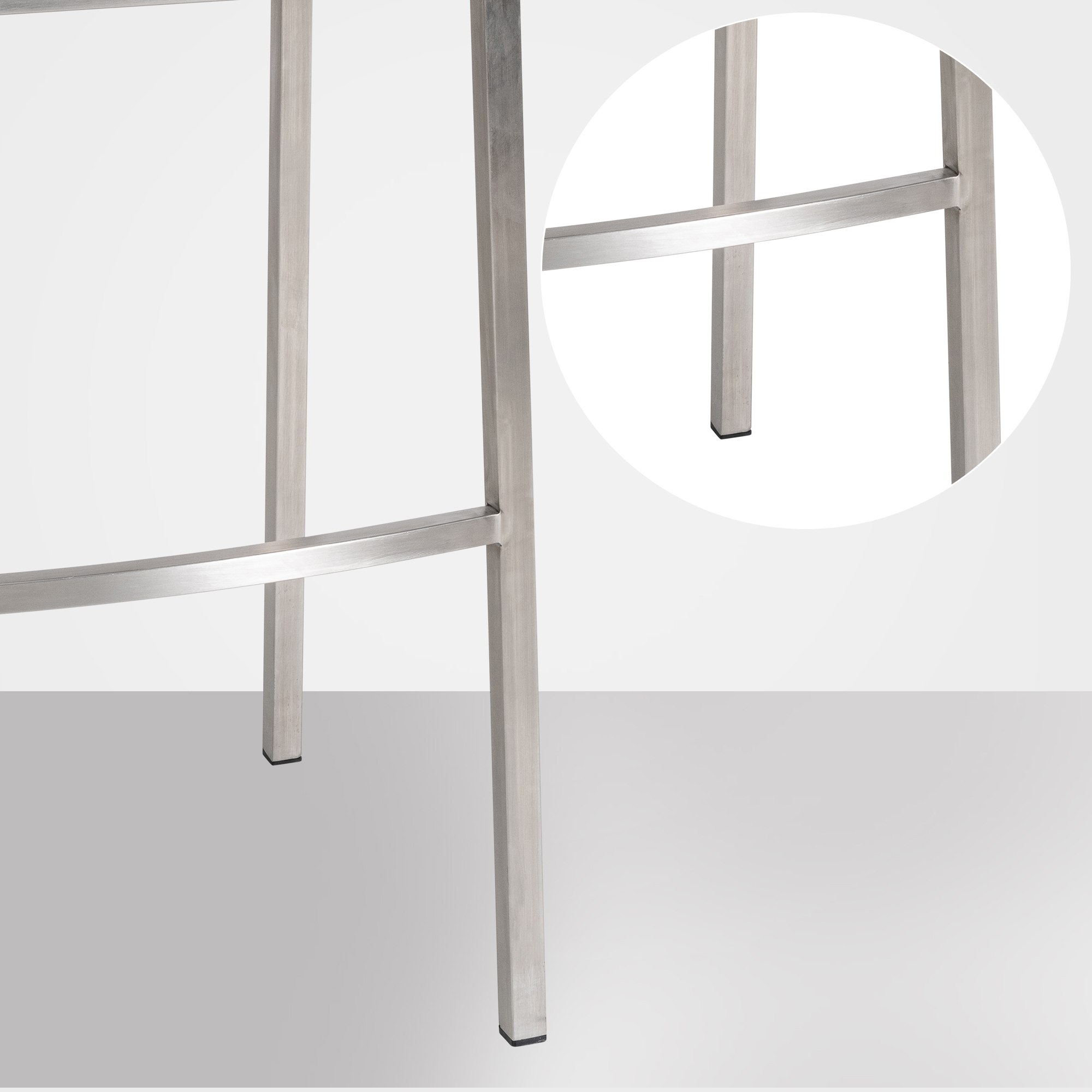 Tabouret de bar Damaso en velours avec pietement a quatre pieds