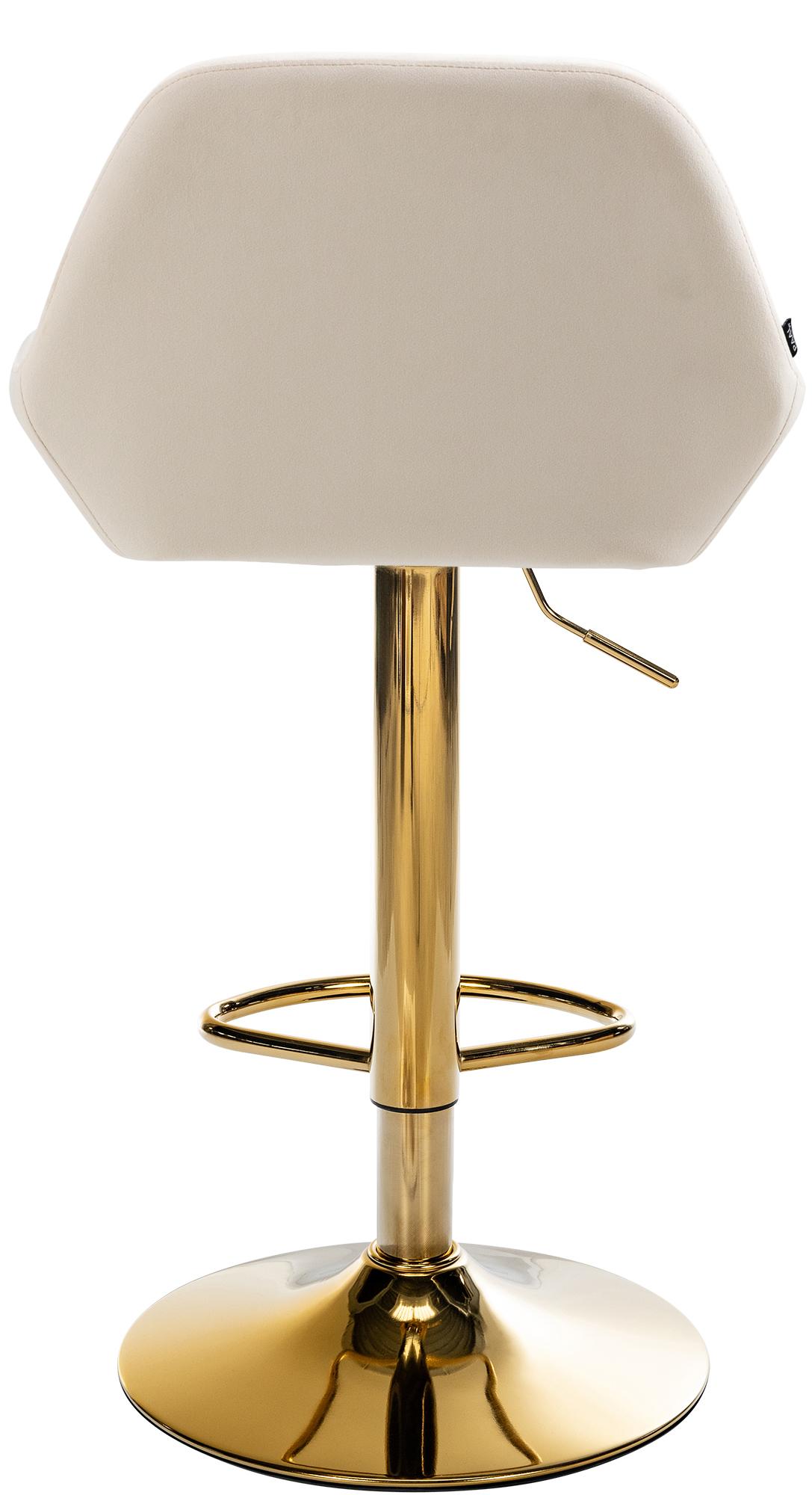 Lot de 2 tabourets de bar Braga or velours