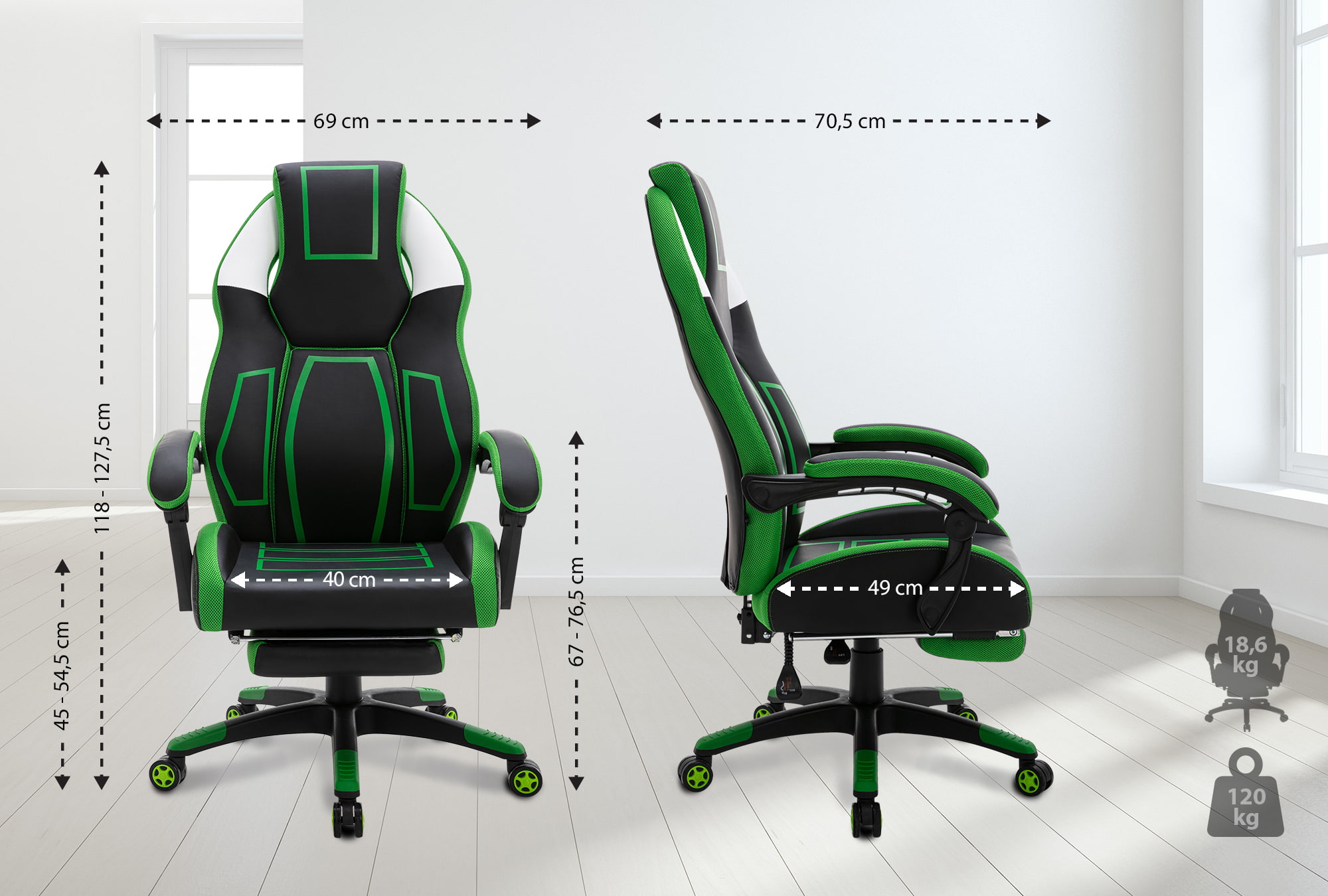 Fauteuil de bureau Gamer Clovis en similicuir