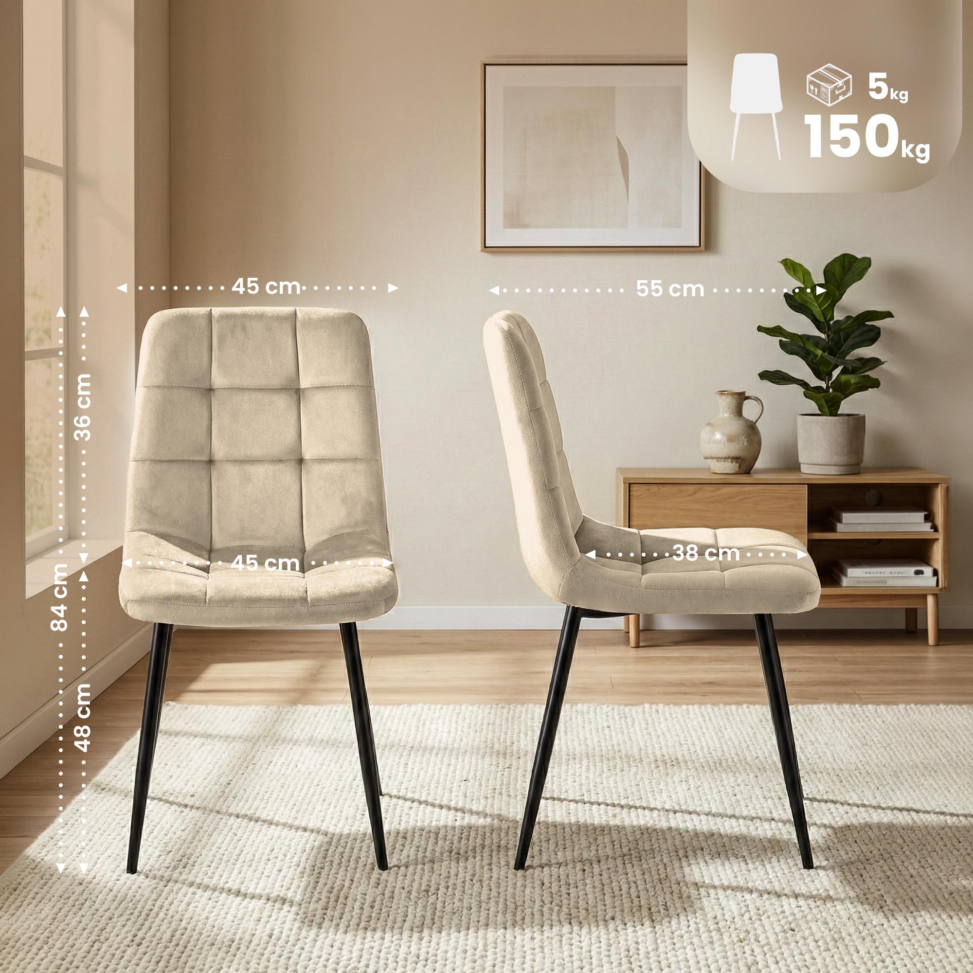 Lot de 4 chaises de salle a manger Antibes