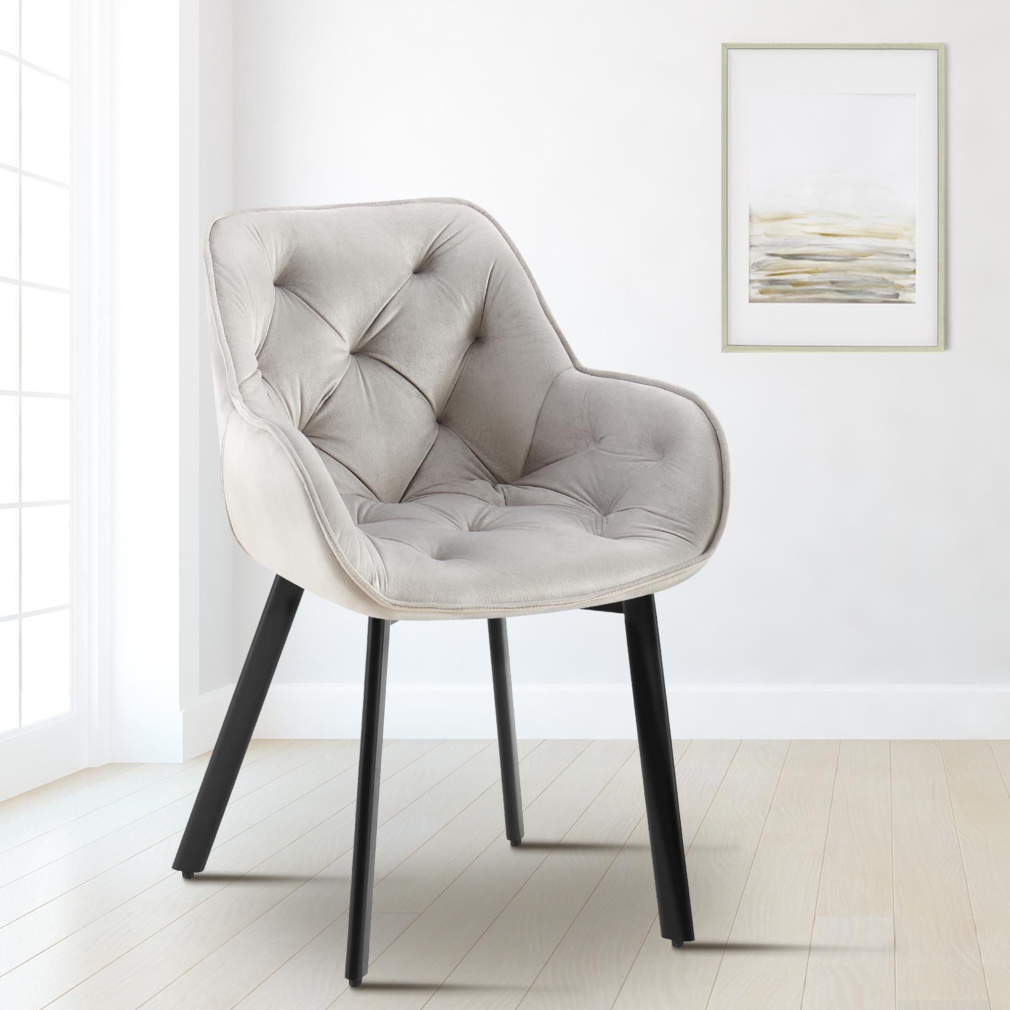 Lot de 2 Chaises de Salle à Manger Pivotantes Antigo en Velours