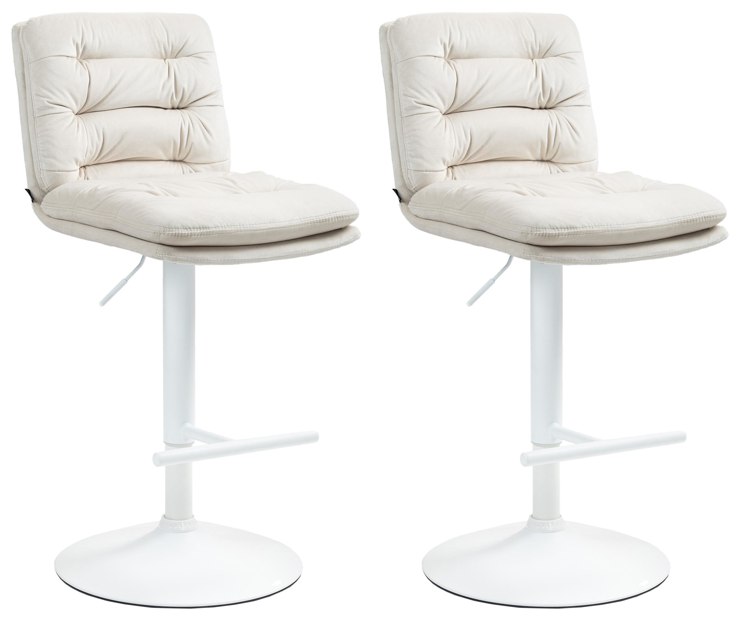 Lot de 2 tabourets de bar Damar velours