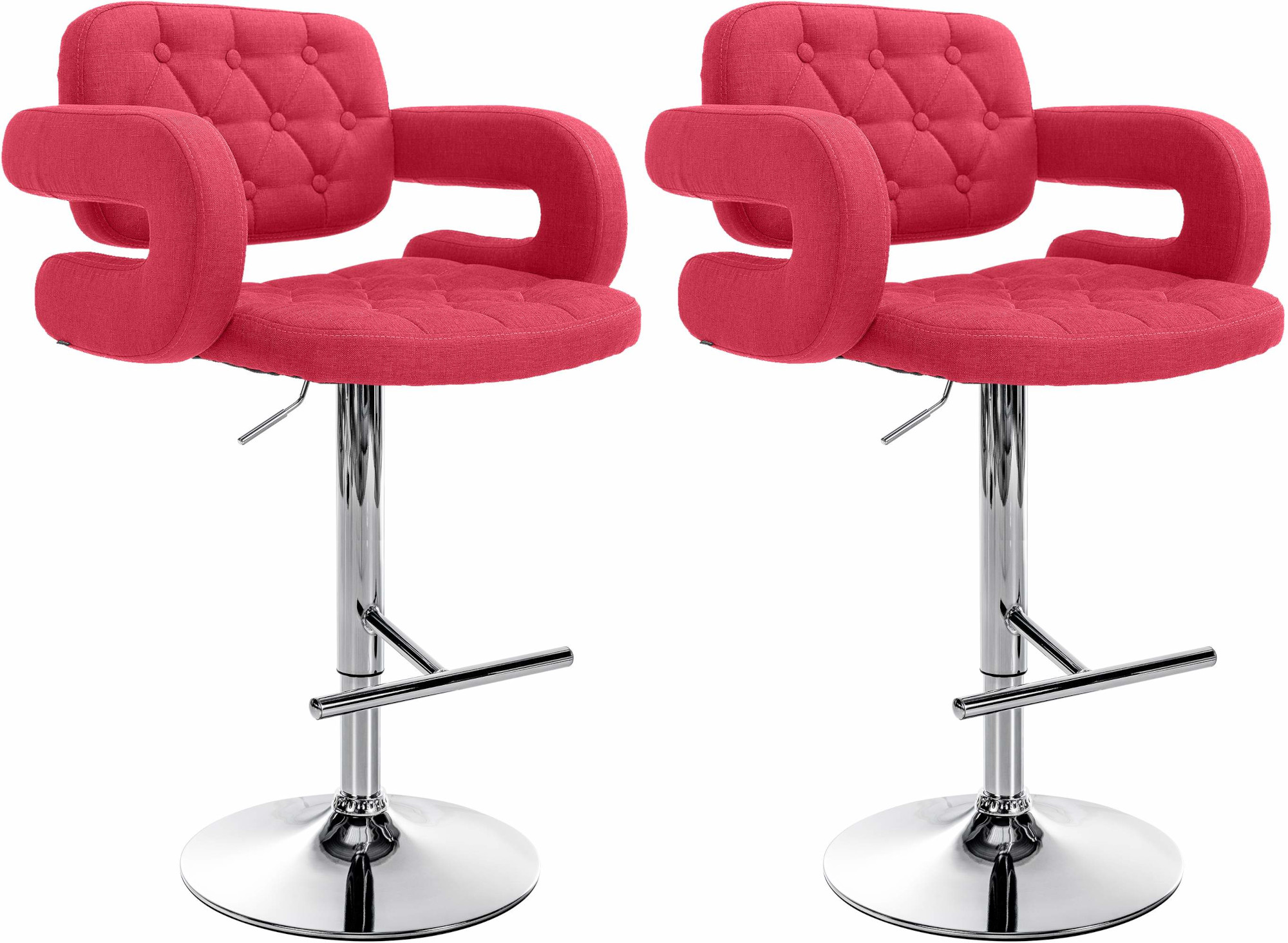 Lot de 2 tabourets de bar Dublin en tissu